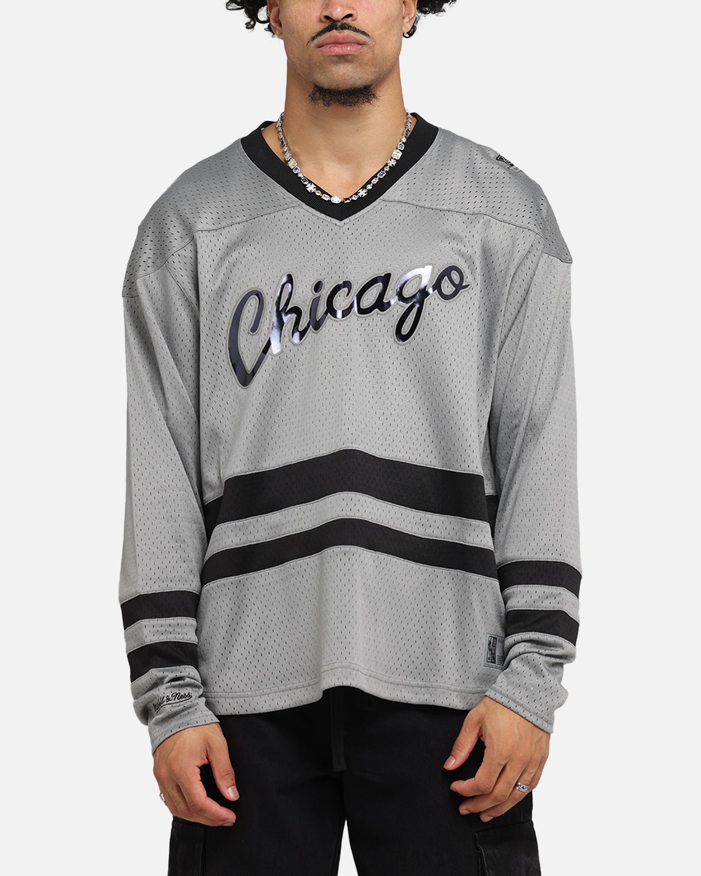 Mitchell & Ness Chicago Bulls Chrome Jersey Gunmetal Grey、mySite、zt4zffjzw