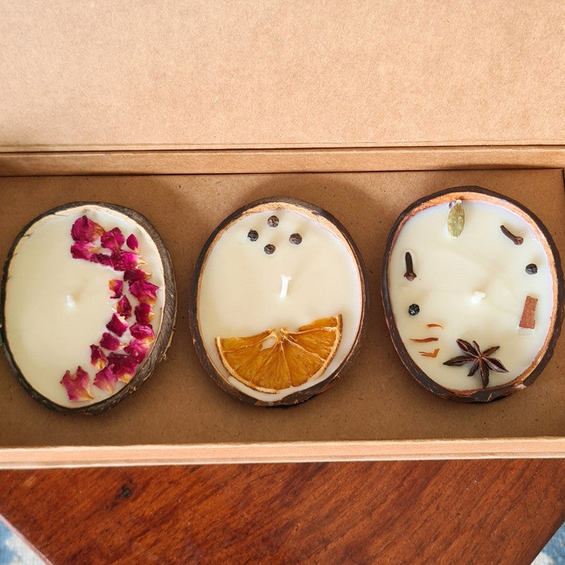 Soy Wax Candles | Spice, Rose & Orange Pepper | Set of 3、mySite、camillekostekn