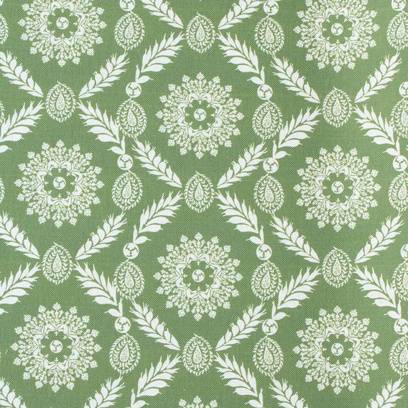 Cotton Printed Cushion Cover | Green | 40 x 40 cm | Set of 2、mySite、camillekostekn