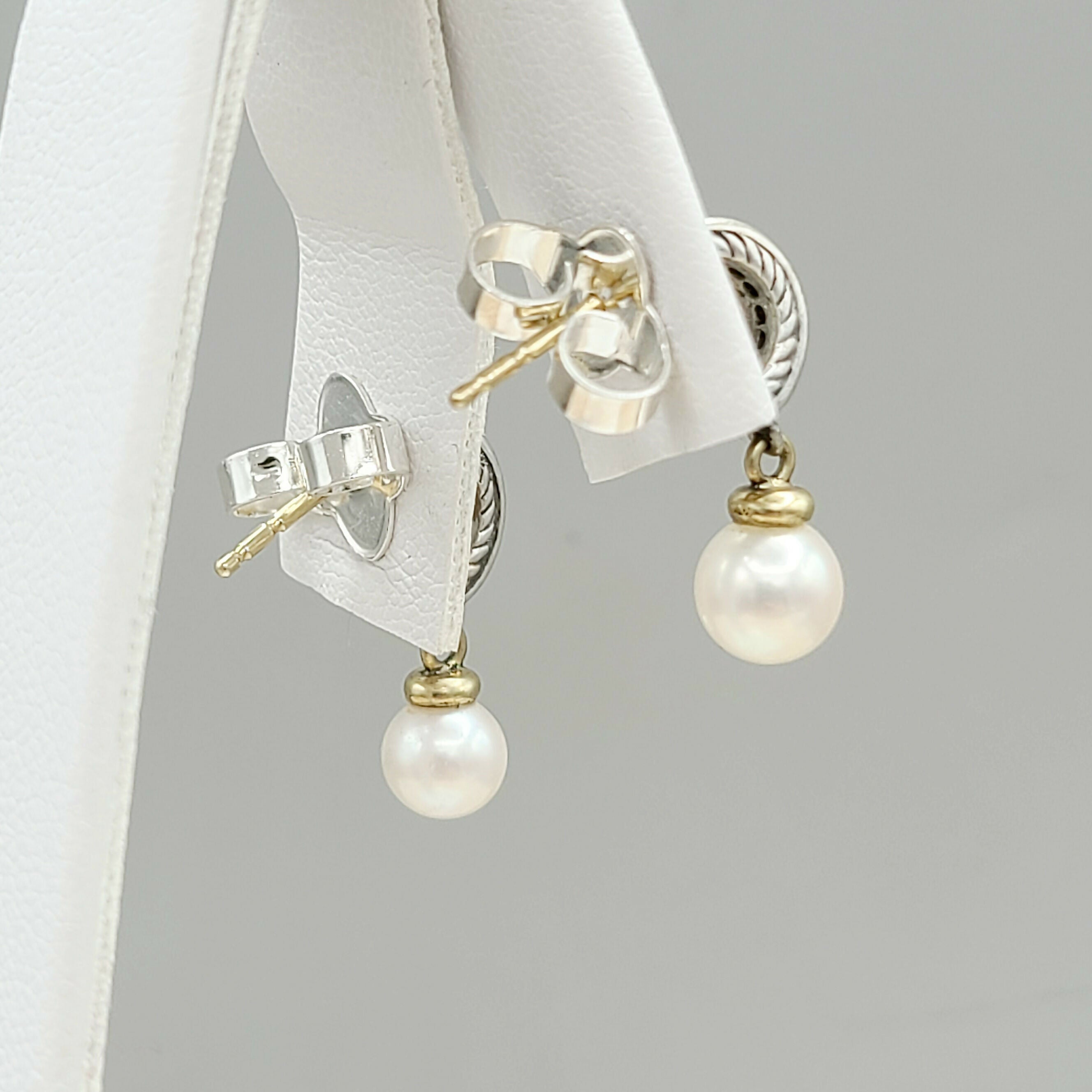 David Yurman Cable Drop Earrings Pearls & Diamonds、mySite、hinf8tx79