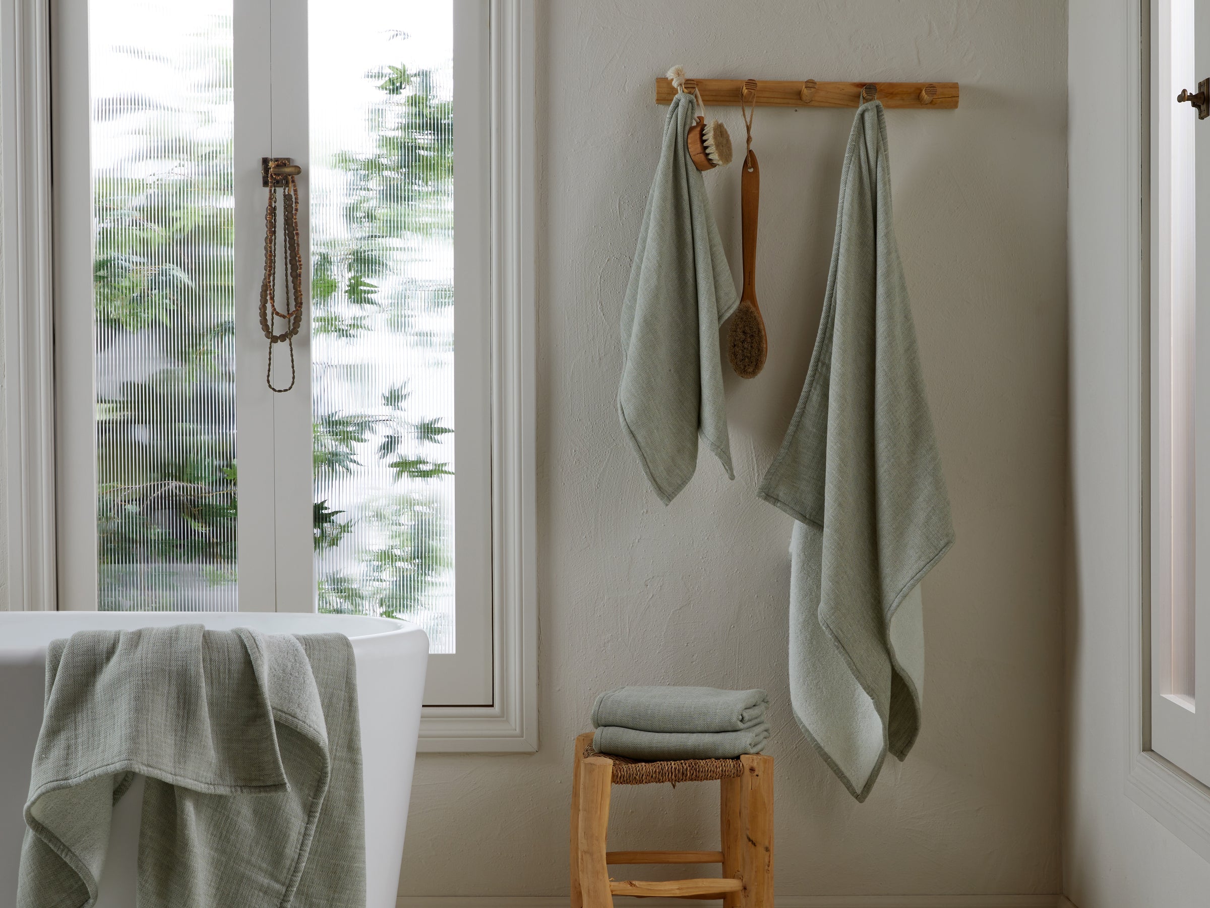  Organic Gauze Terry Towels (Moss with Cream)、mySite、sugarbowlscore