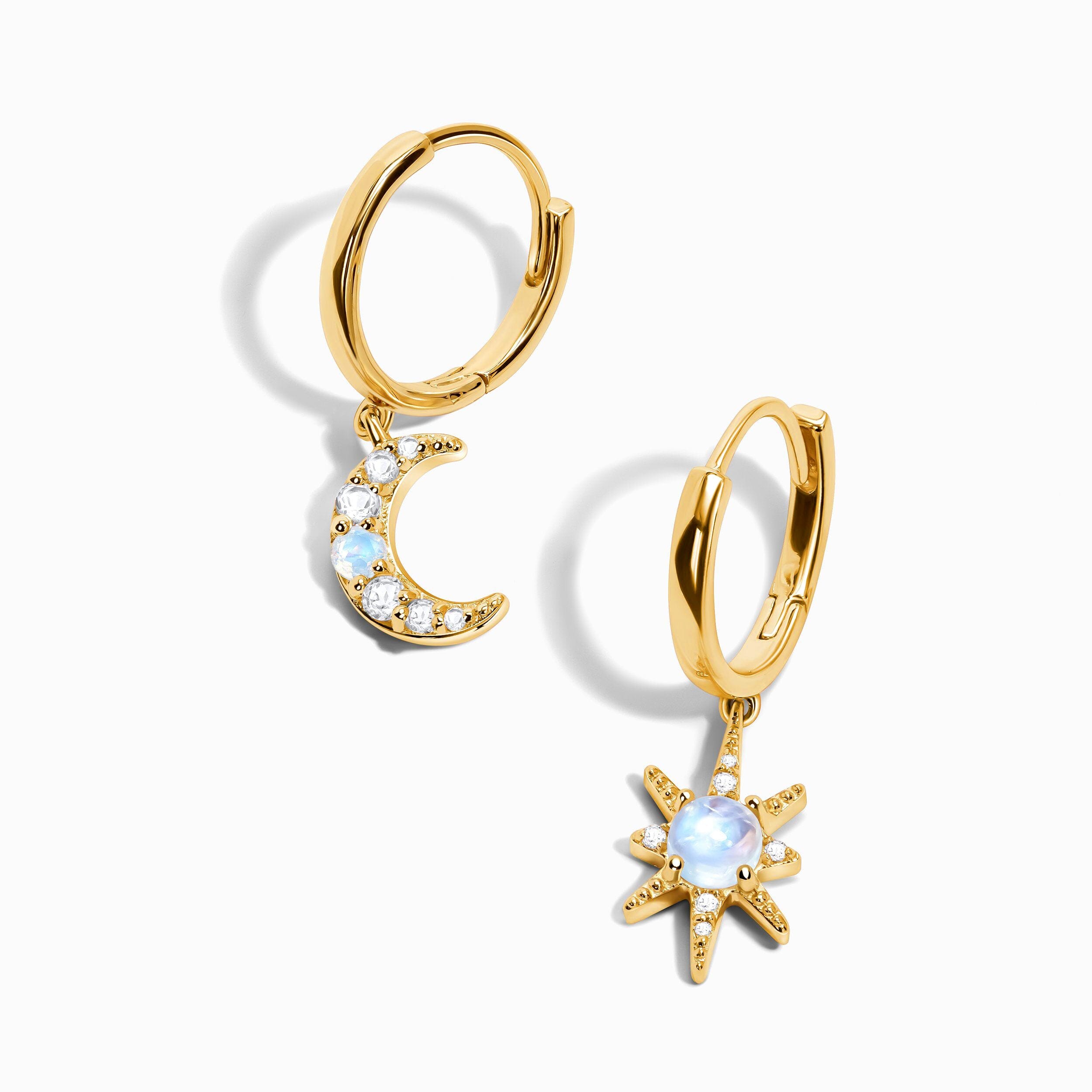 Moonstone Earrings - Celestial Being Hoops、mySite、hinf8tx79