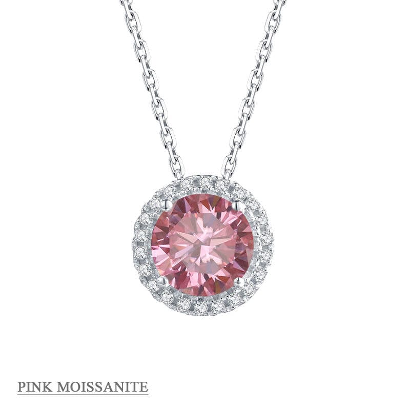 Moissanite Halo Jewelry 1ct Center Stone, 925 Sterling Silver Colors Available!、mySite、g9winljtr