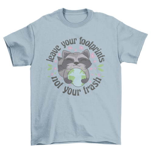 Raccoon With Planet Earth T-Shirt、mySite、camillekostekn