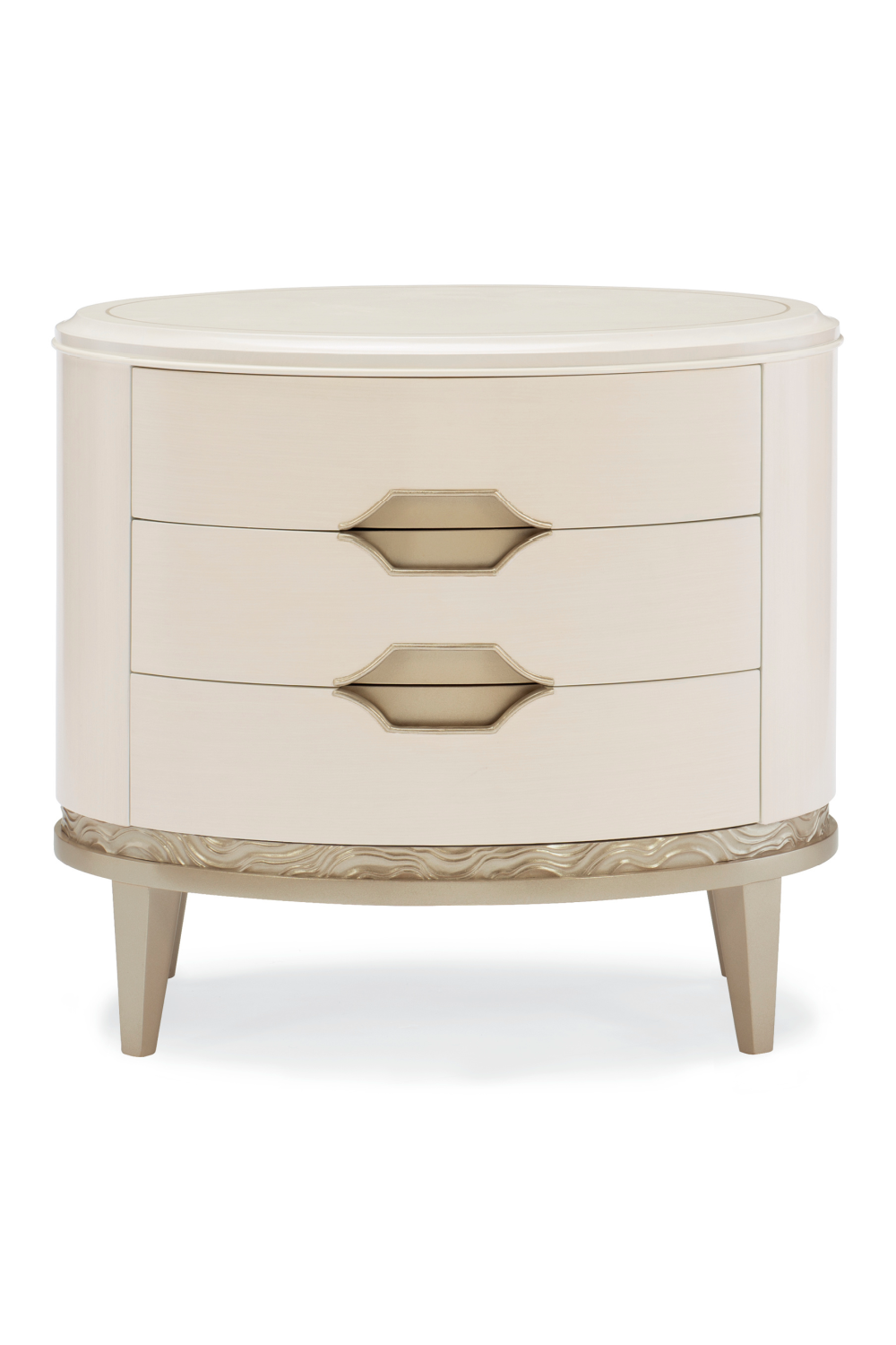 Cream Oval Nightstand | Caracole Adela、mySite、neckold