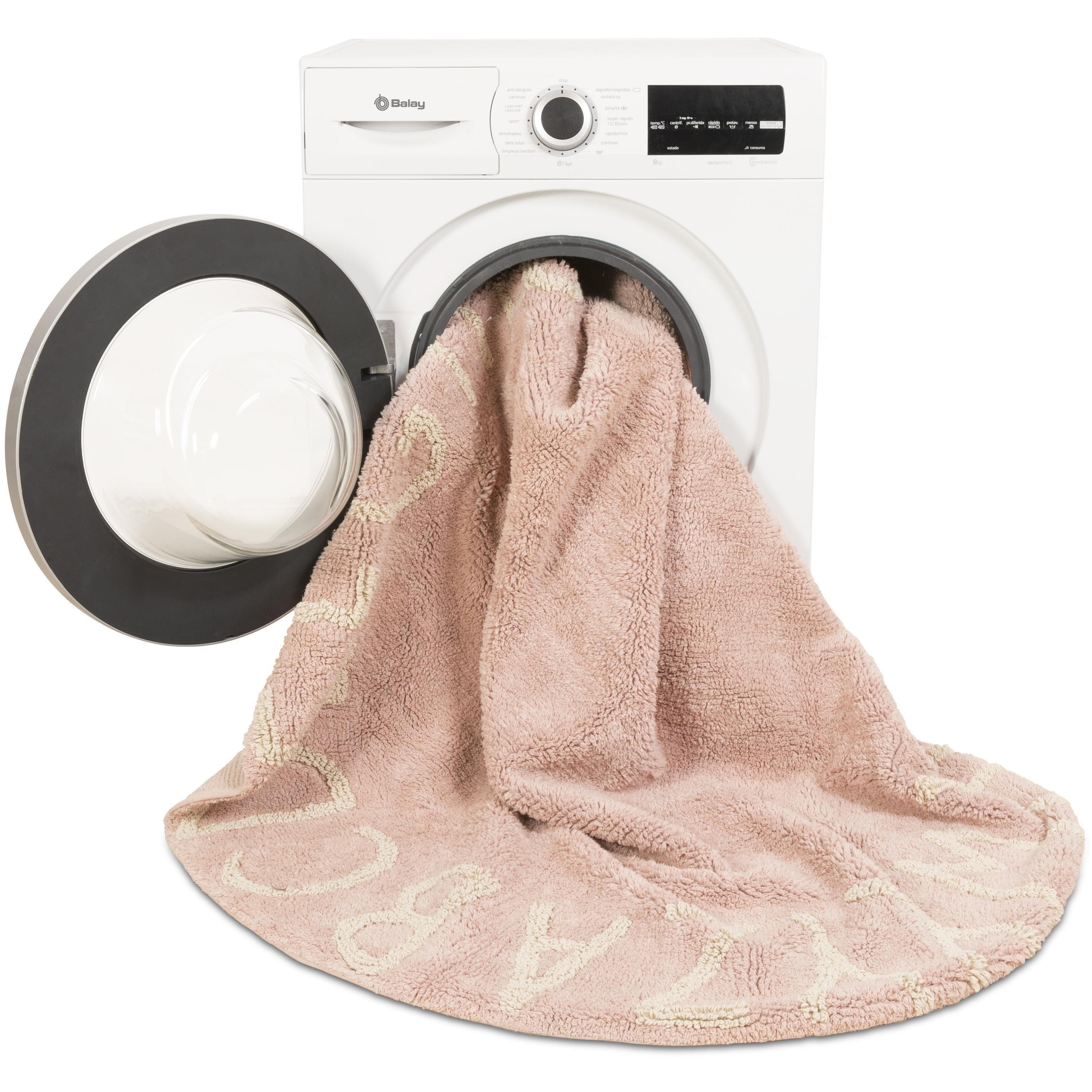 Round ABC Vintage Nude Natural Machine Washable Kids Area Rug、mySite、gigharbornorthrealestate