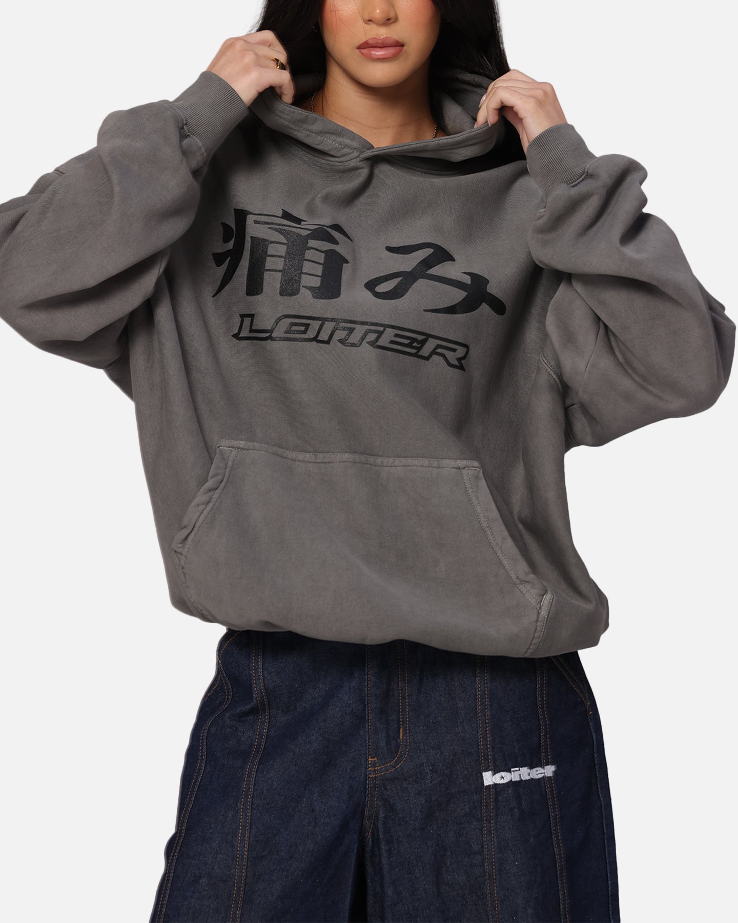 Loiter Ultimate Pain Hoodie Washed Charcoal、mySite、zt4zffjzw
