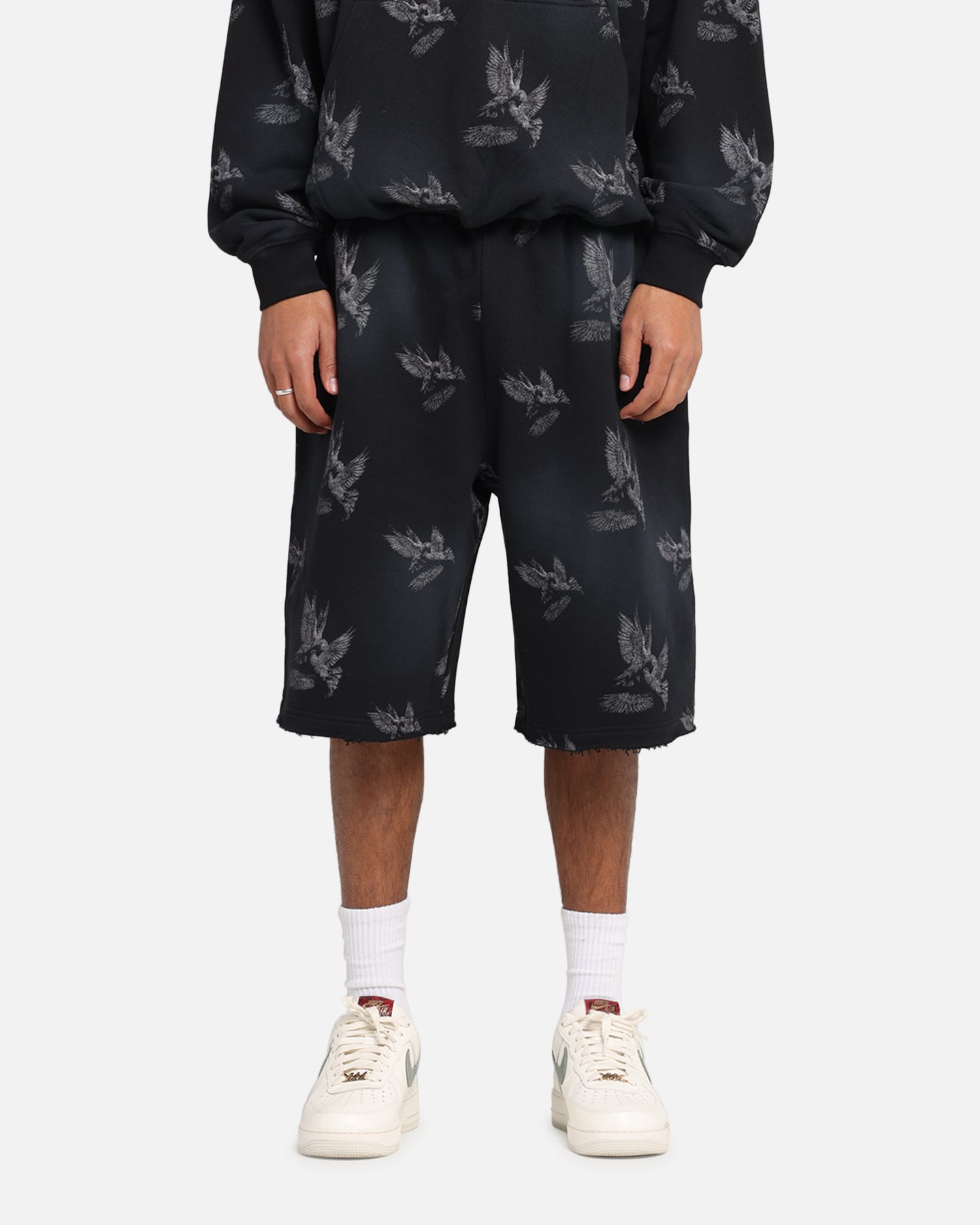 Saint Morta Doves Baggy Sweat Shorts Vintage Black、mySite、zt4zffjzw