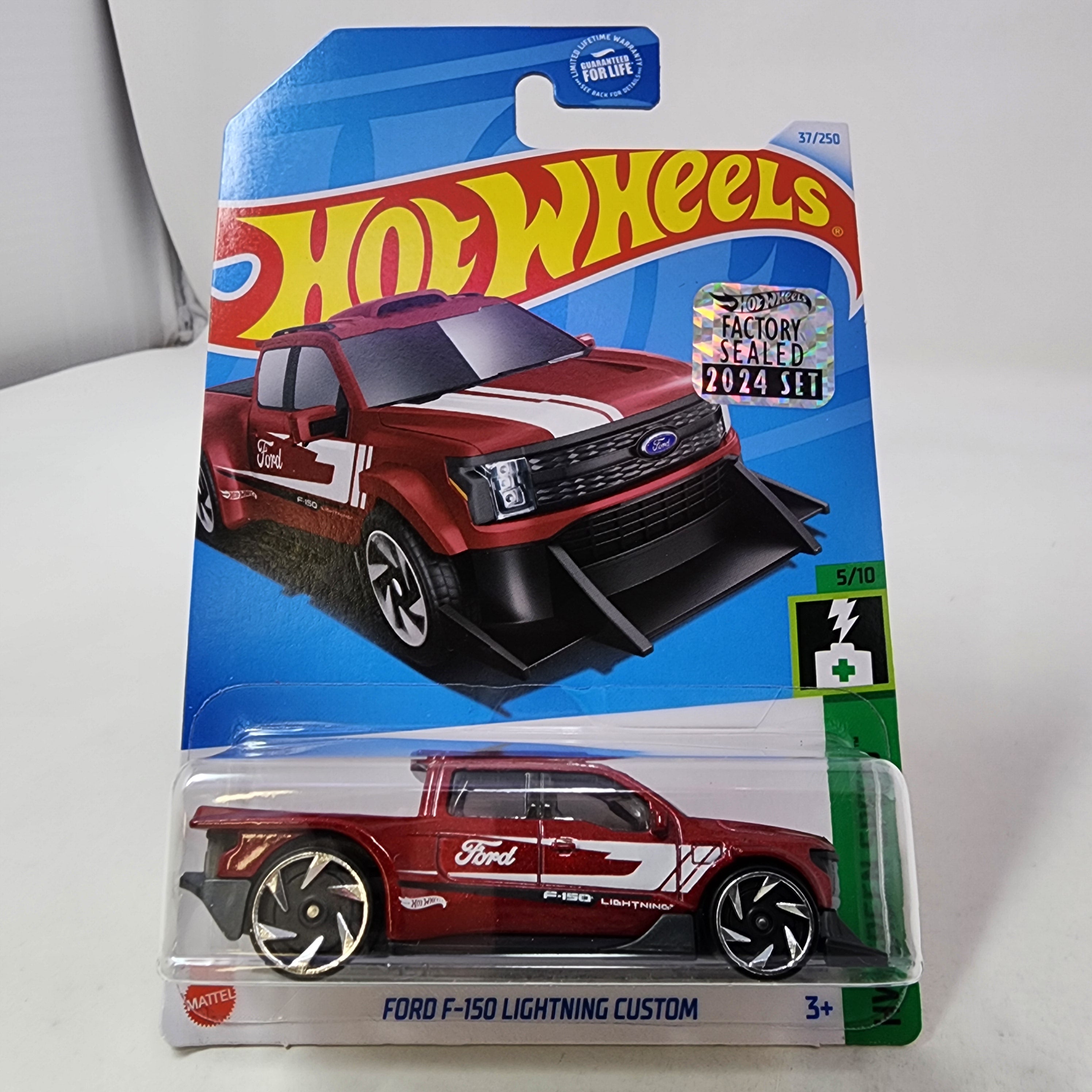 Ford F-150 Lightning #37 * RED * 2024 Hot Wheels Basic w/ Factory Holo、mySite、hgirdovlk