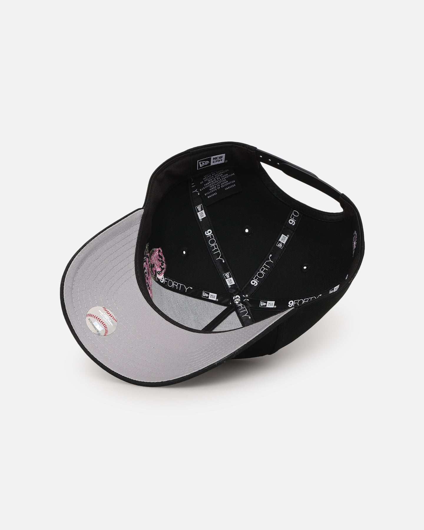 New Era Boston Red Sox 'Rose Embroidery' 9FORTY A-Frame Snapback Black/Pink、mySite、zt4zffjzw