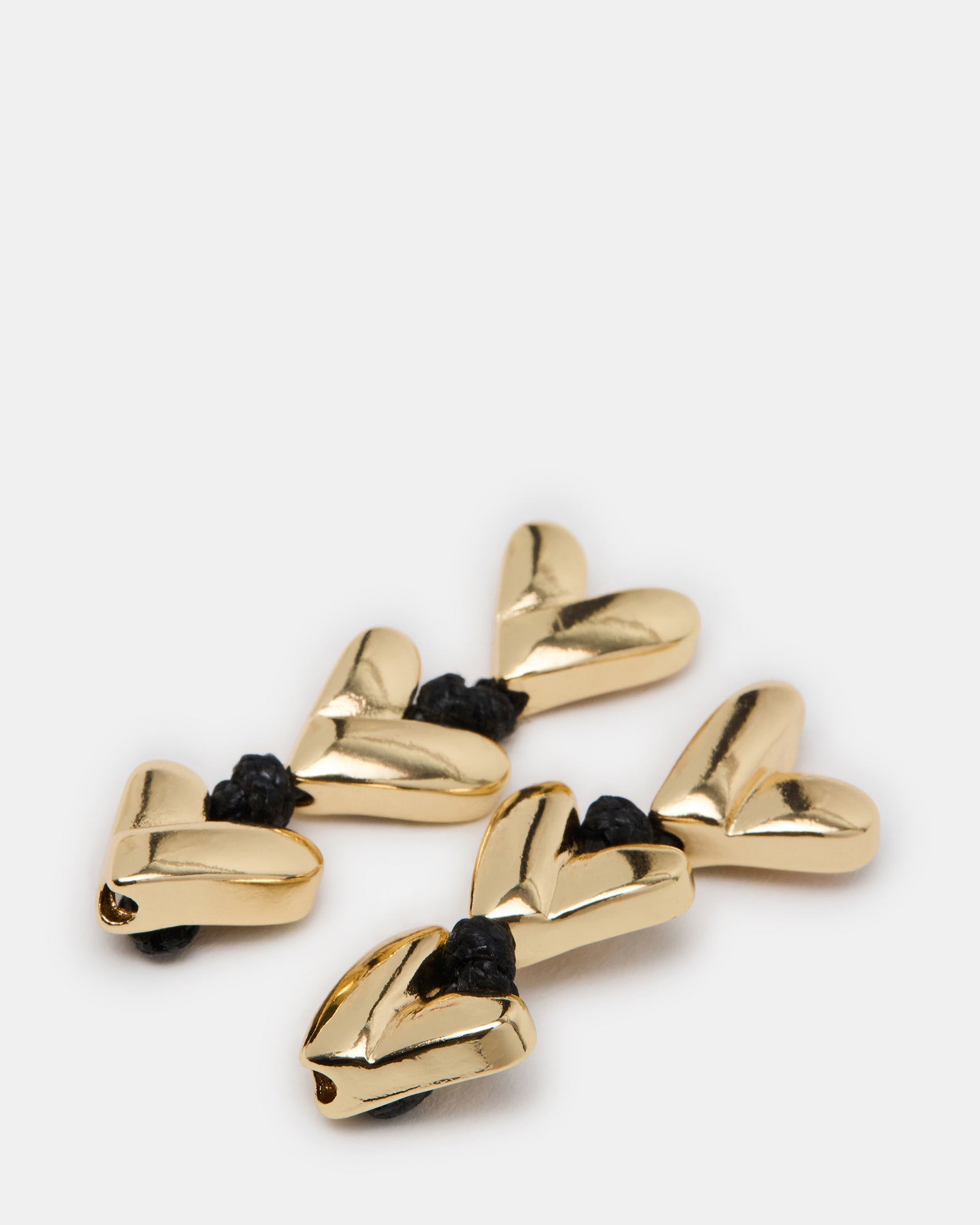 HEART LINEAR EARRINGS BLACK/GOLD、mySite、gtrtttuynbv