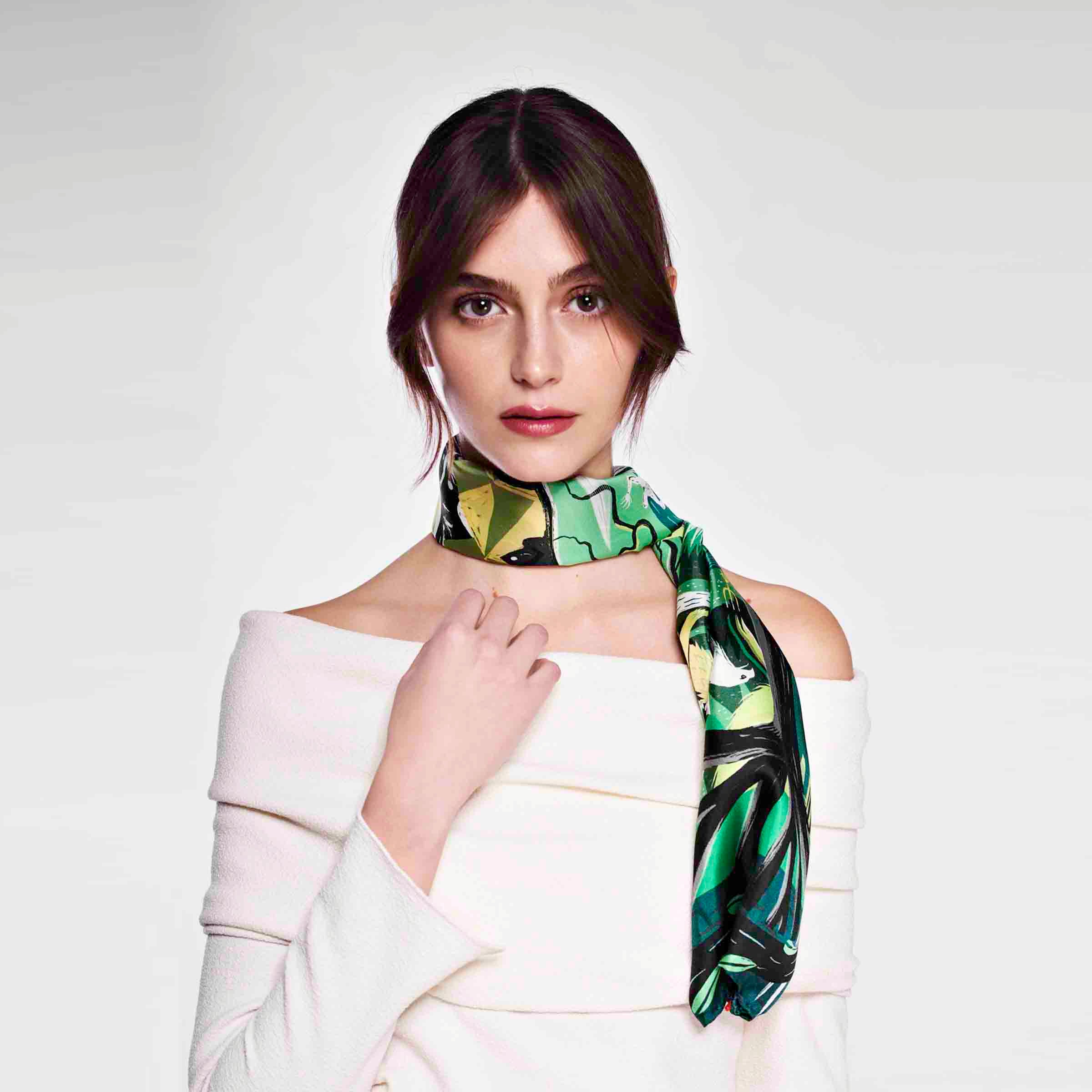 Silk Twill Stole PURGATORIO by Marco Brancato for Orequo、mySite、neckold