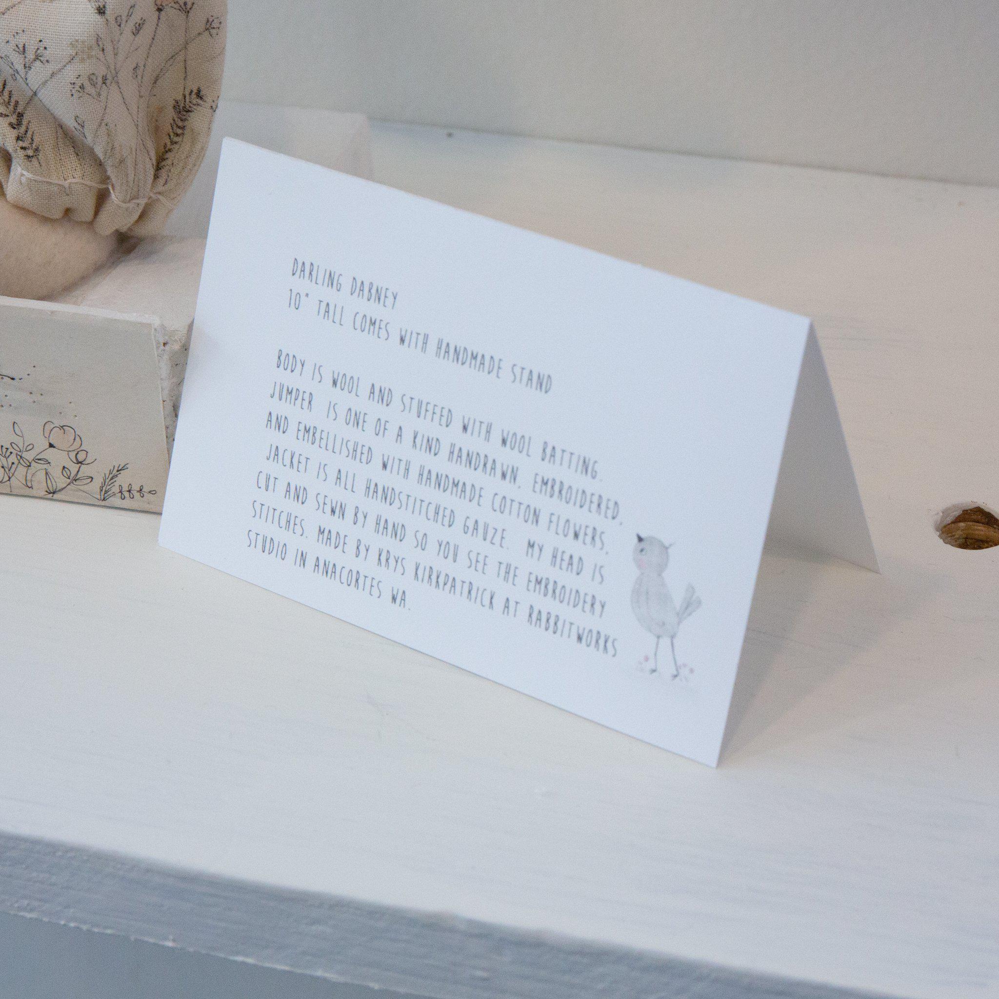 RETIRED - Hutch Studio Original - Darling Dabney - One of A Kind Bunny、mySite、g9winljtr