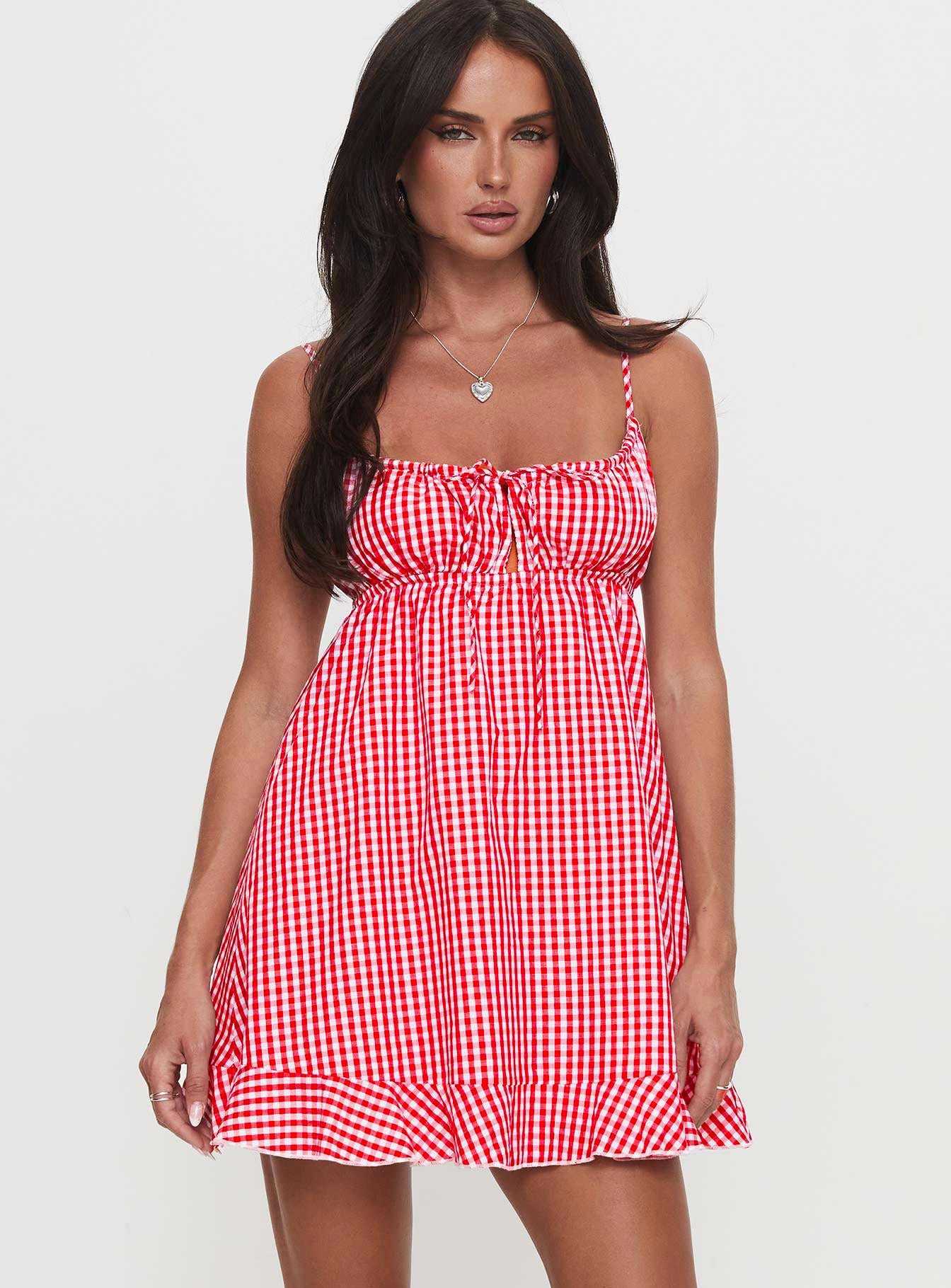 Empress Of Love Mini Dress Red Gingham、mySite、solidvoid