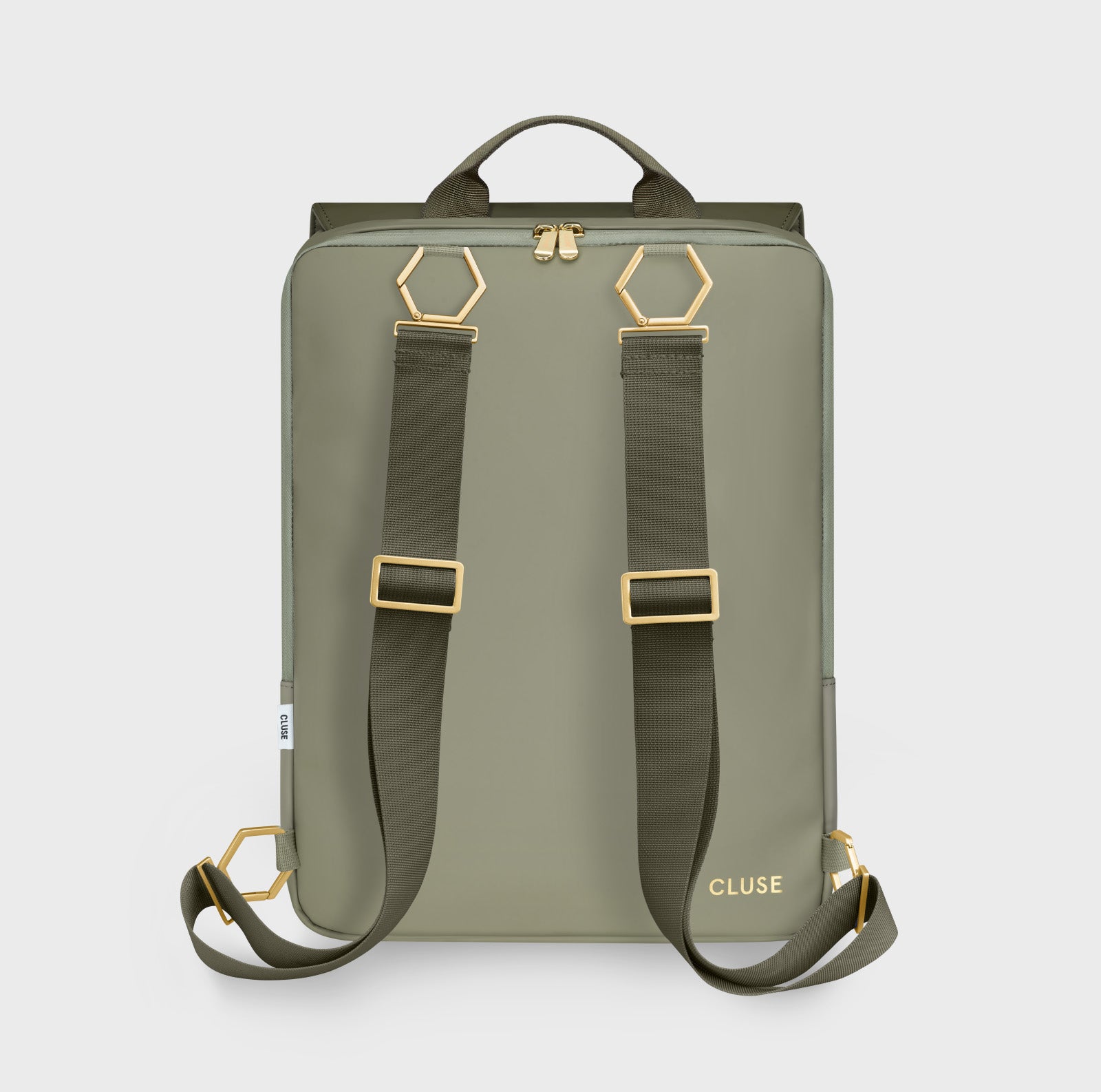  Le Réversible Backpack, Light Green Olive, Gold Colour