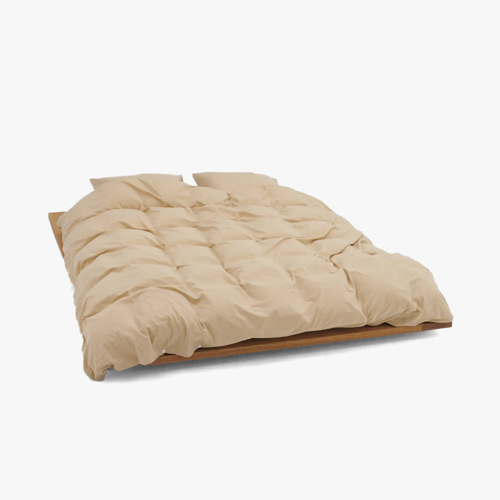  Tekla Cotton Percale Queen Duvet Cover / Sand Beige、mySite、merchandisen
