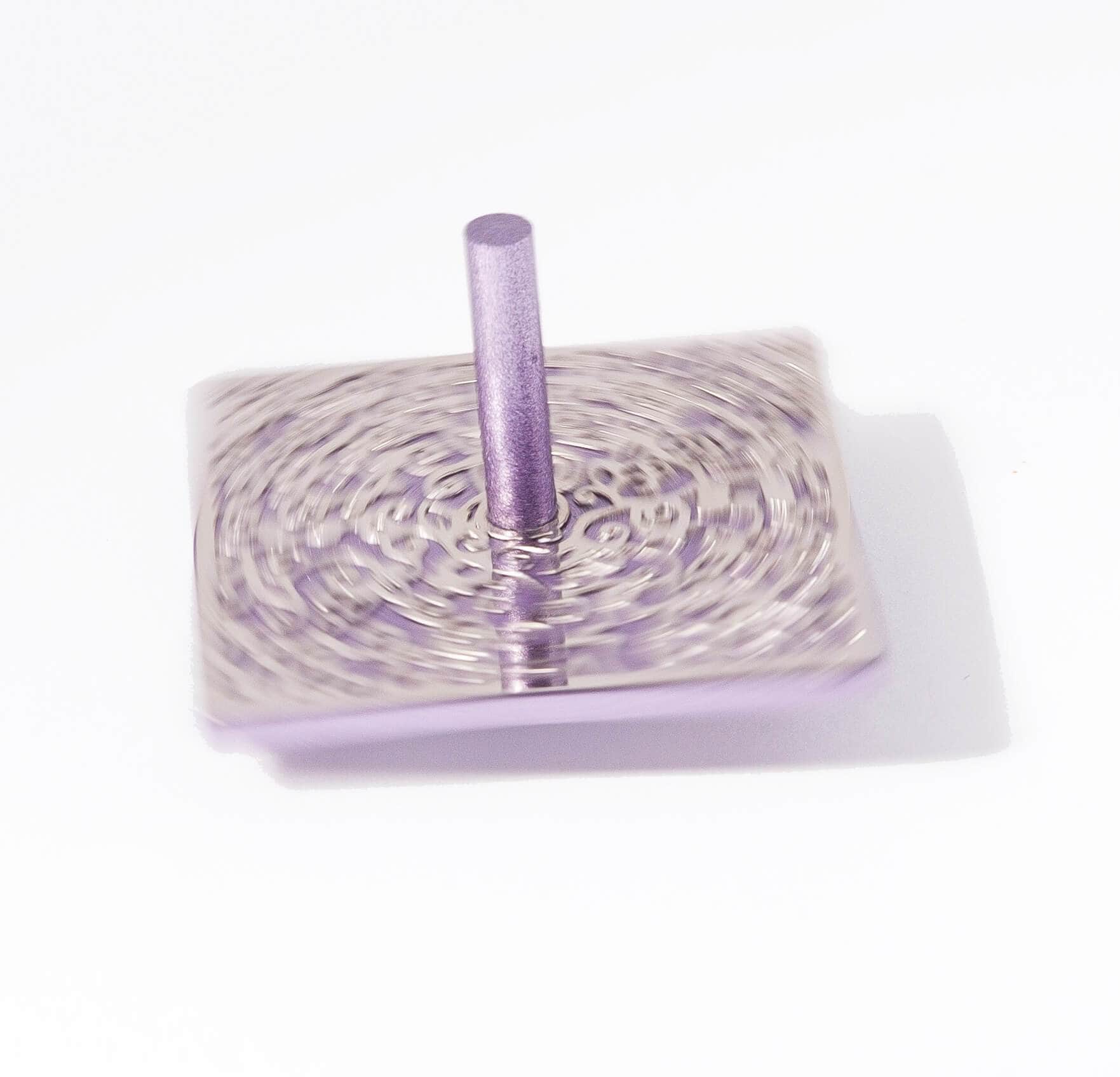 Anodized Aluminum Flat Dreidel with Metal Cutouts by Yair Emanuel - Purple、mySite、topwebapps