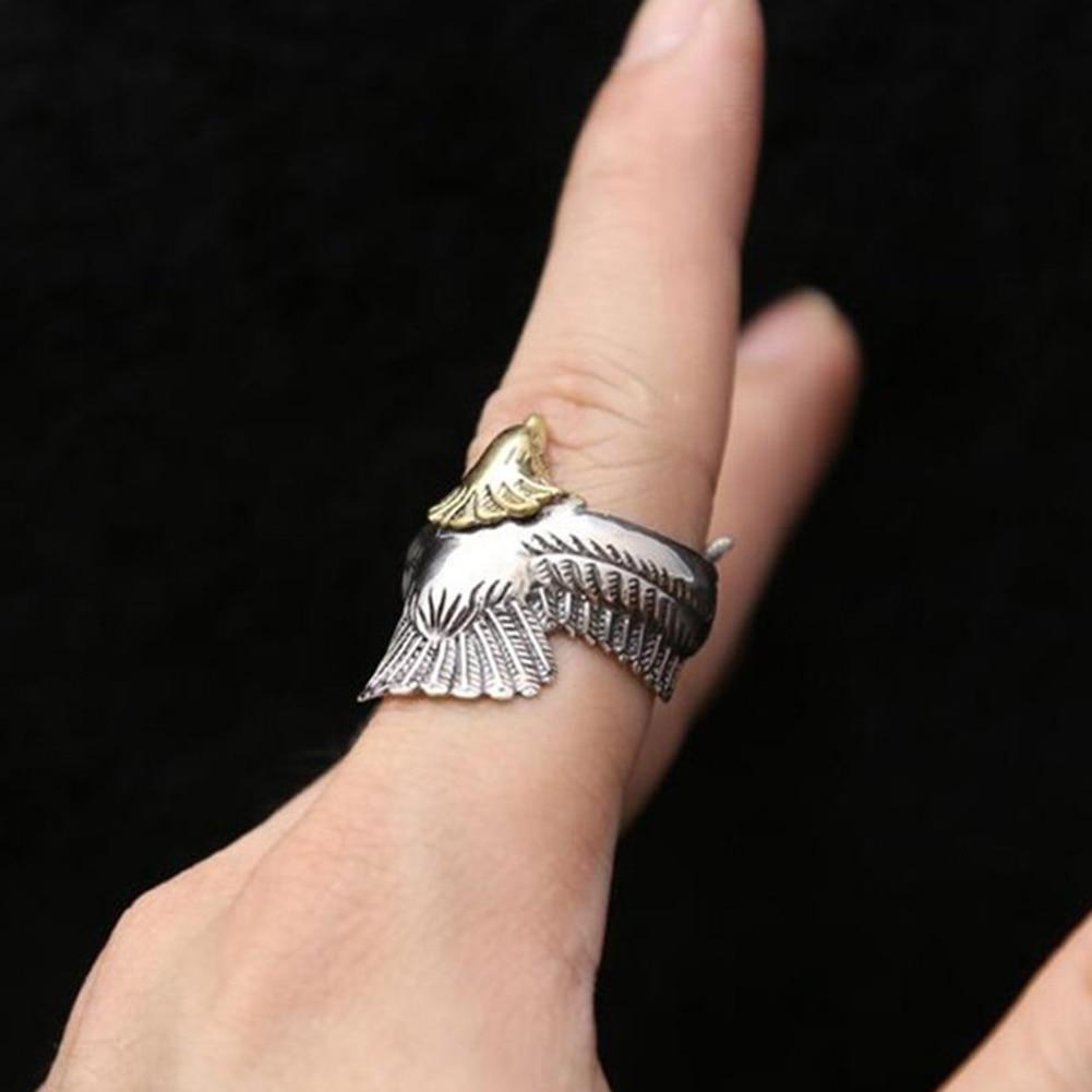 Men's Silver and Gold 2 Toned One Size Patriotic Eagle Ring、mySite、g9winljtr