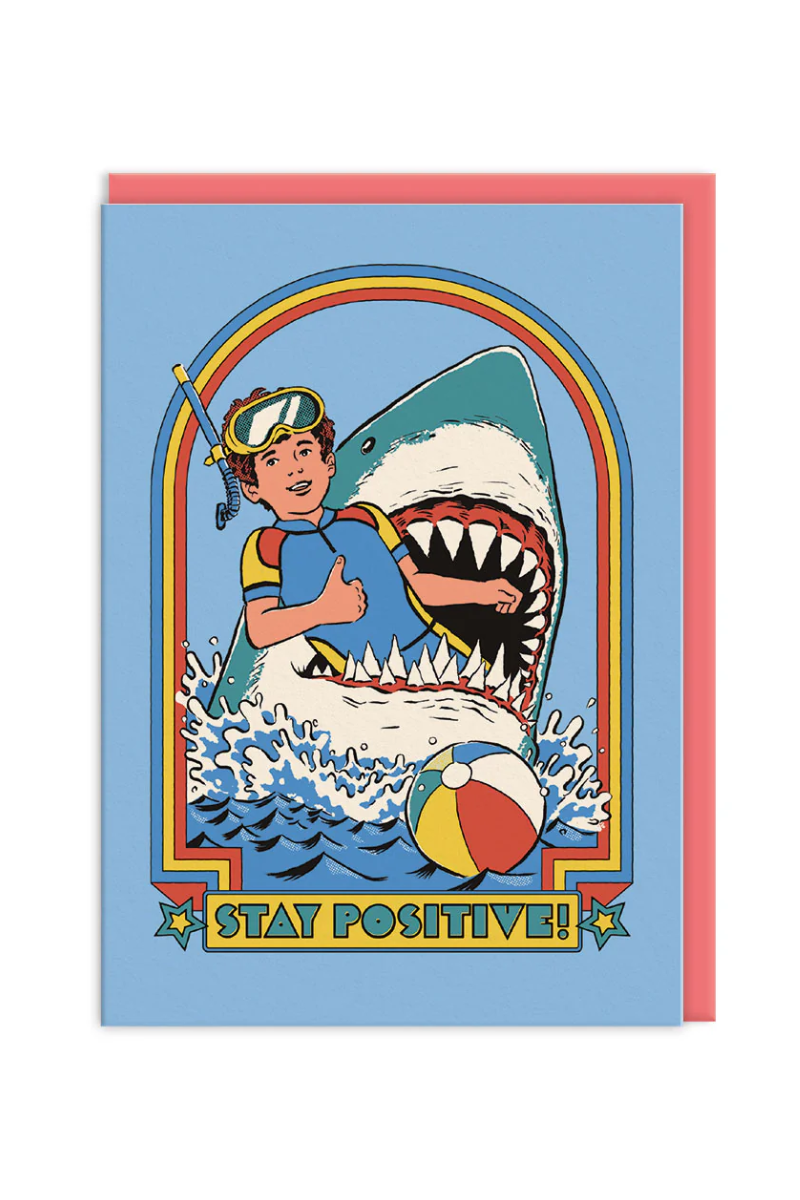 Stay Positive Greeting Card、mySite、hinf8tx79