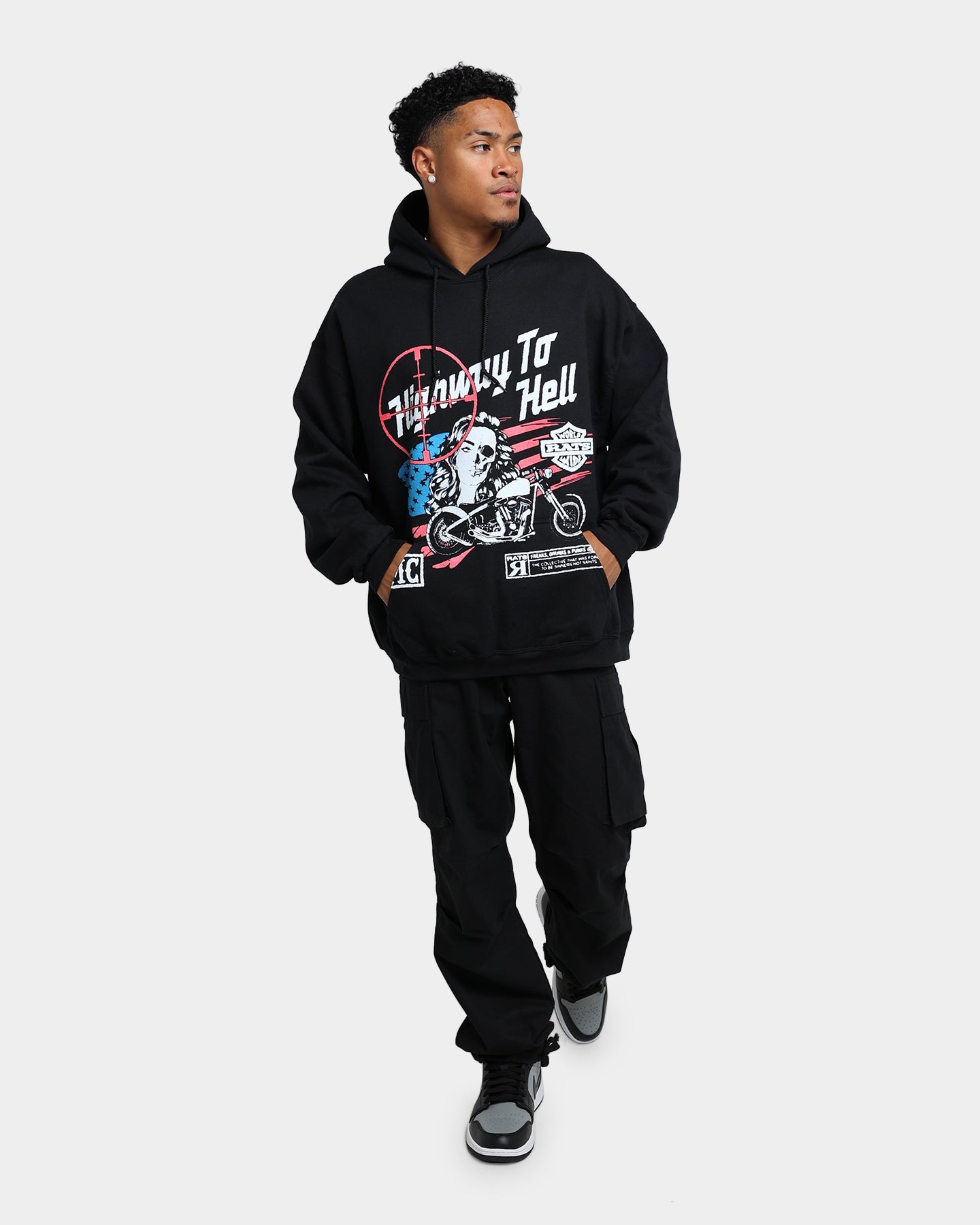 Rats Get Fat Highway To Hell Hoodie Black、mySite、zt4zffjzw