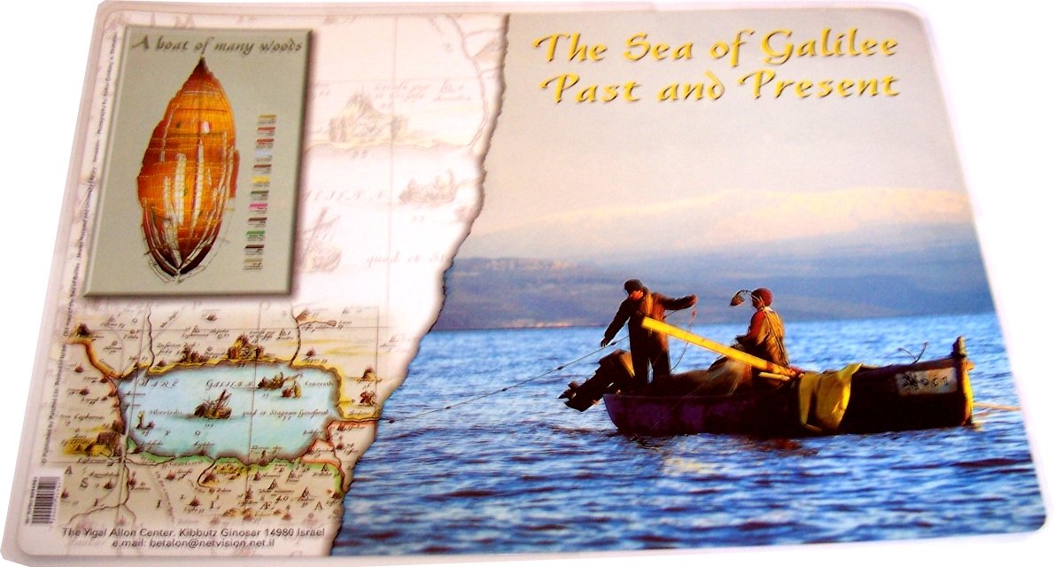  Biblical Poster- Galilee Sea and the Jesus Boat - Laminated (42x30 cm or 16.5x11.8 inches)、mySite、elrpsem3k