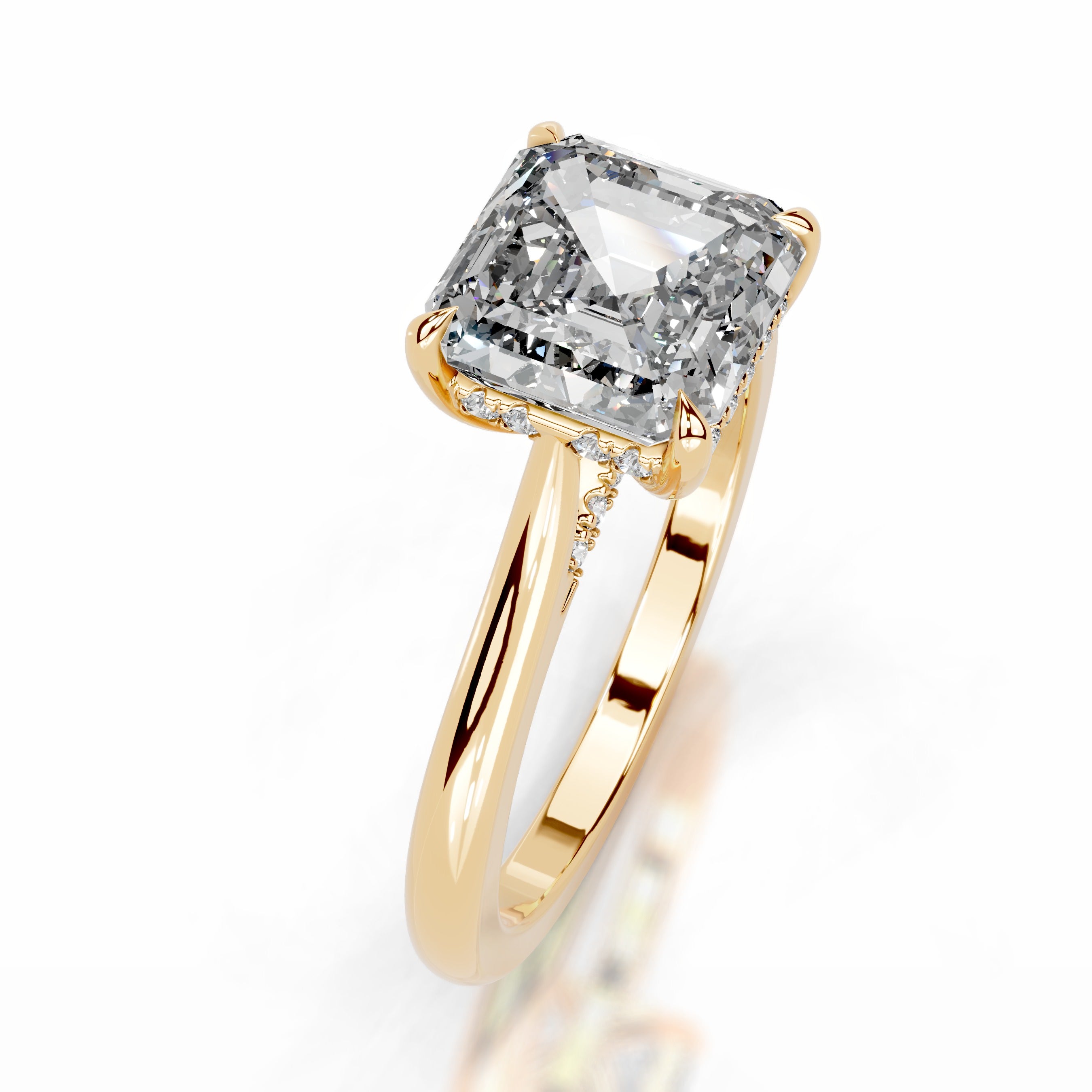 Hilda Diamond Engagement Ring - 18K Yellow Gold、mySite、hinf8tx79