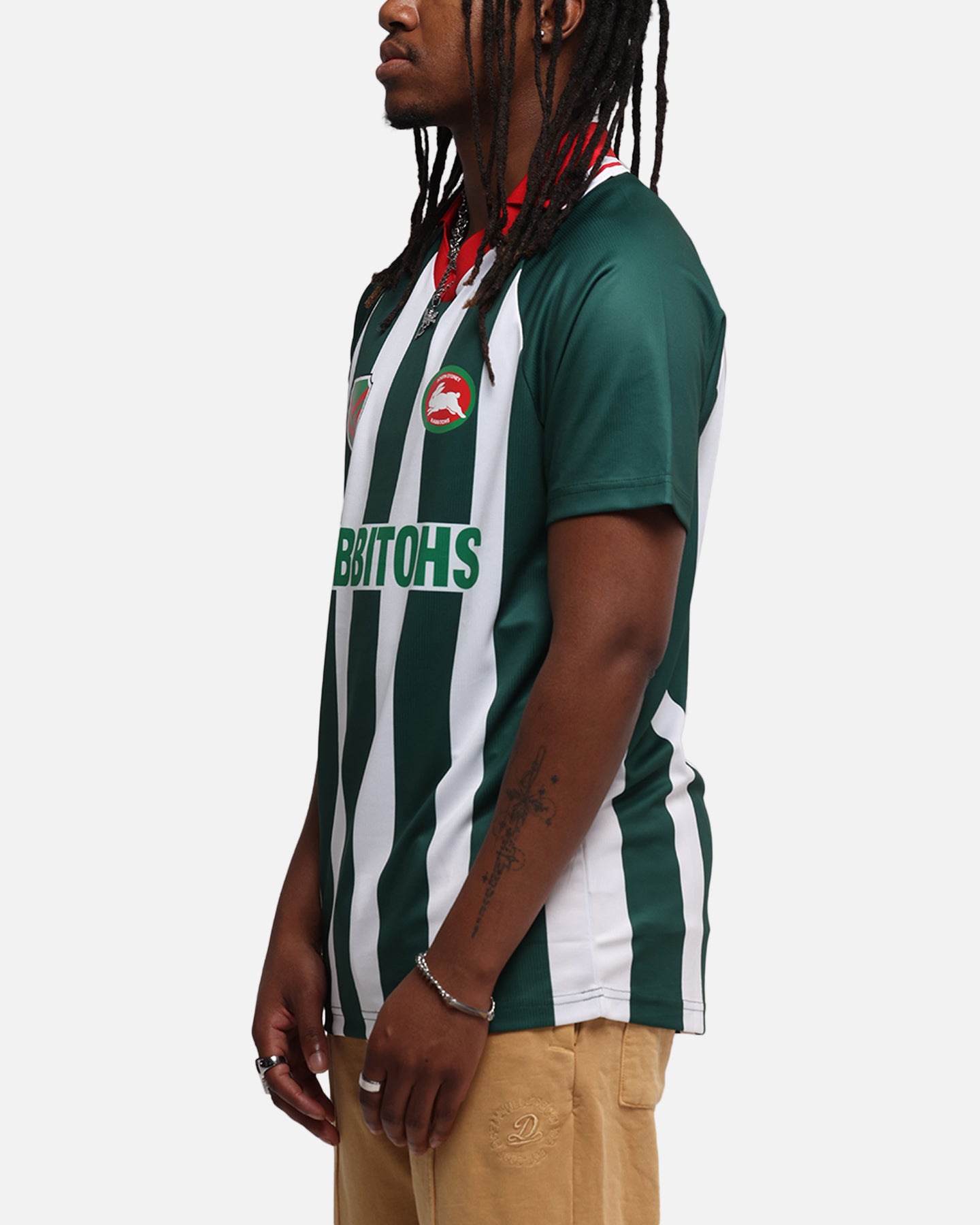 Bleacher Athletic South Sydney Rabbitohs NRL 1908 Collared T-Shirt Official Team Colour、mySite、zt4zffjzw