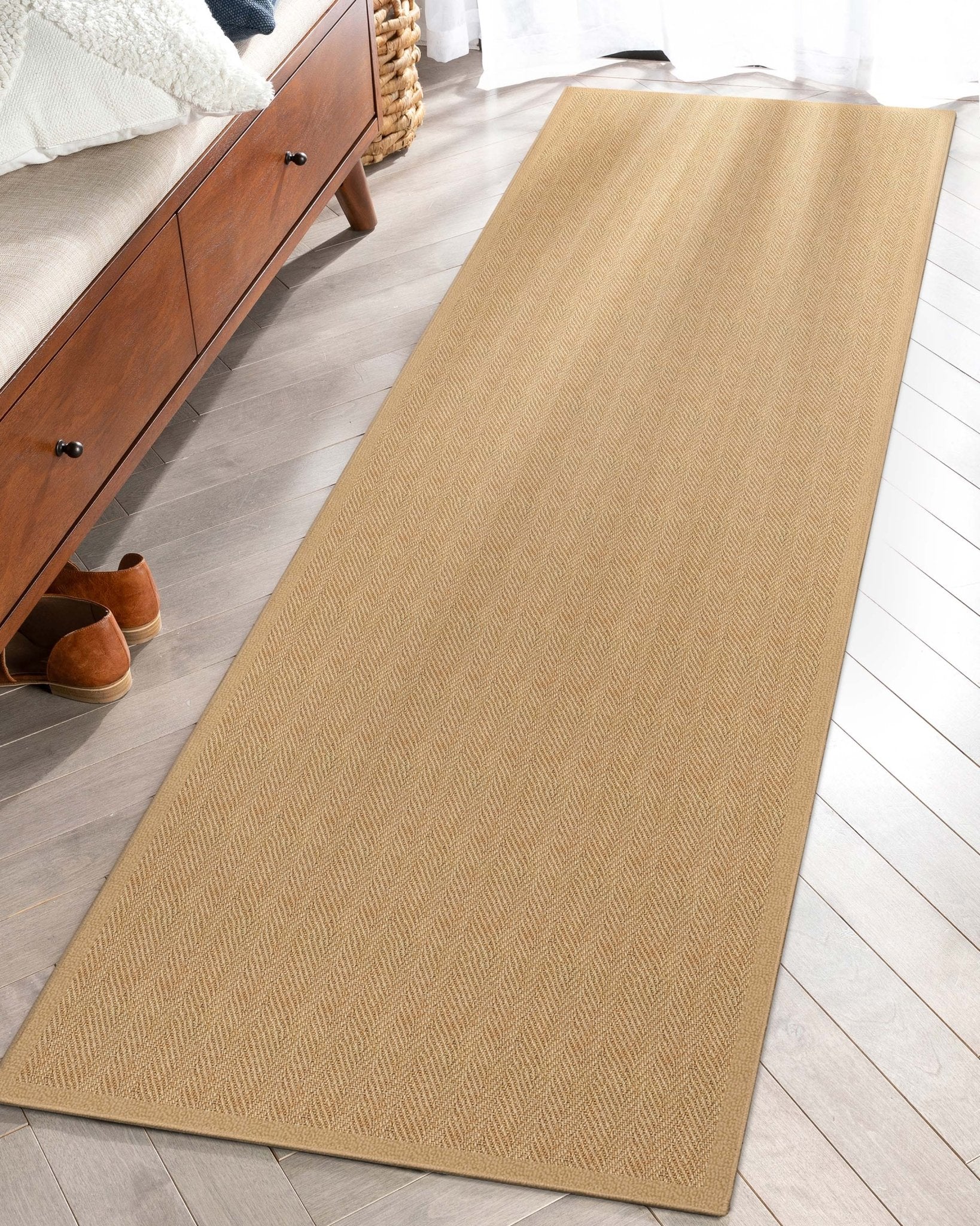 Faux-Jute Boerboel Geometric Herringbone Beige Flatweave Rug、mySite、gigharbornorthrealestate