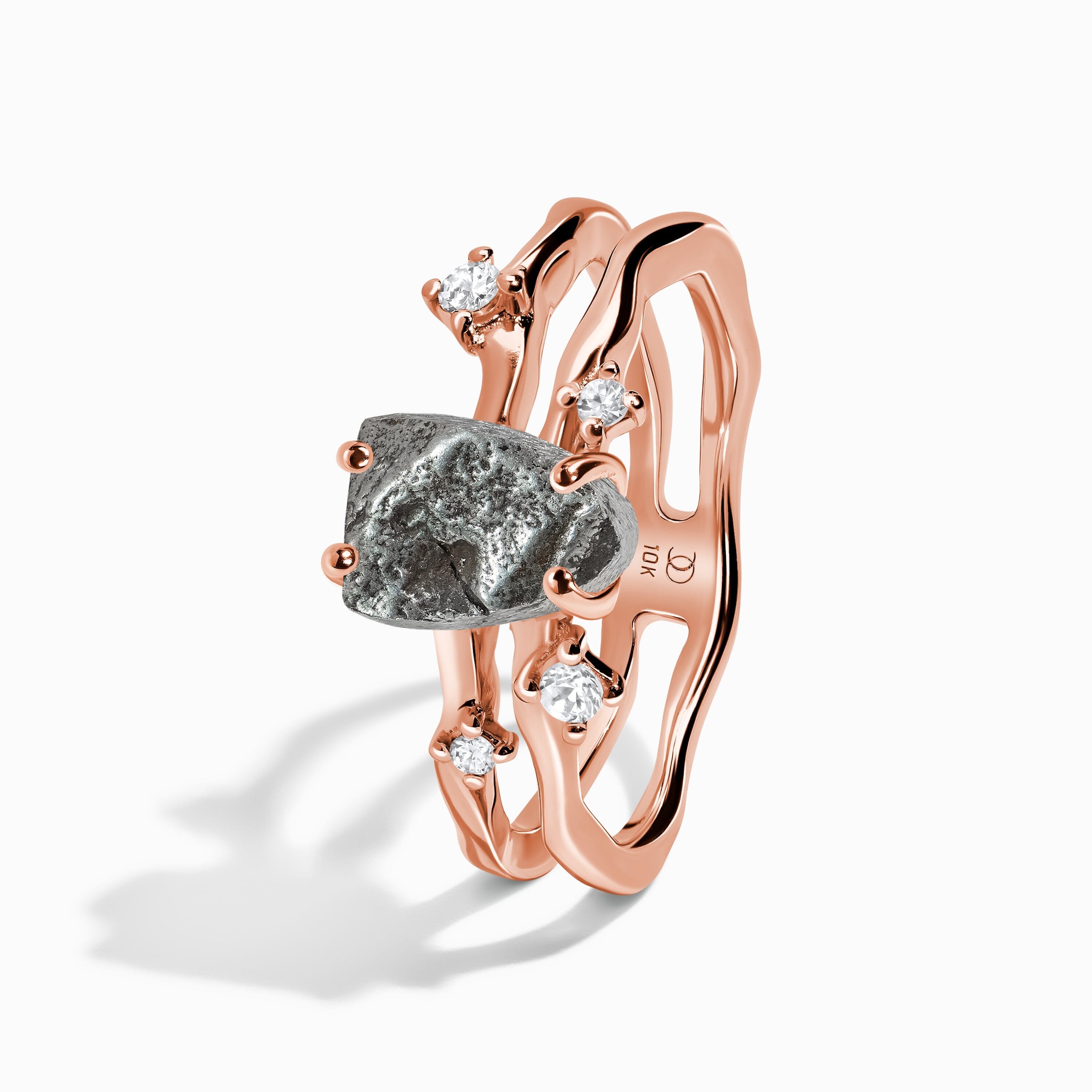 Raw Crystal Ring - Flow Meteorite、mySite、hinf8tx79