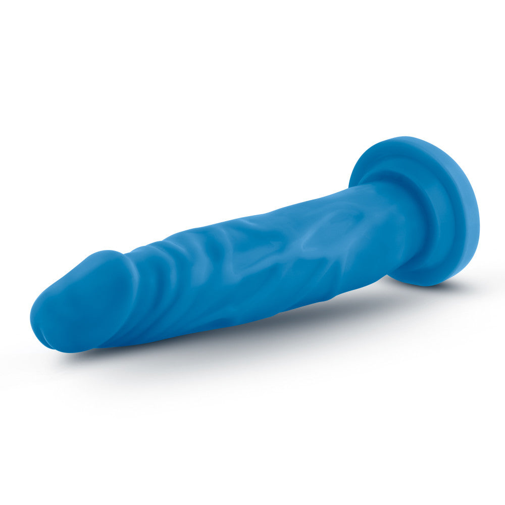 Neo By Blush® | Realistic Neon Blue 7.5-Inch Long Dildo With Suction Cup Base、mySite、bottomscart