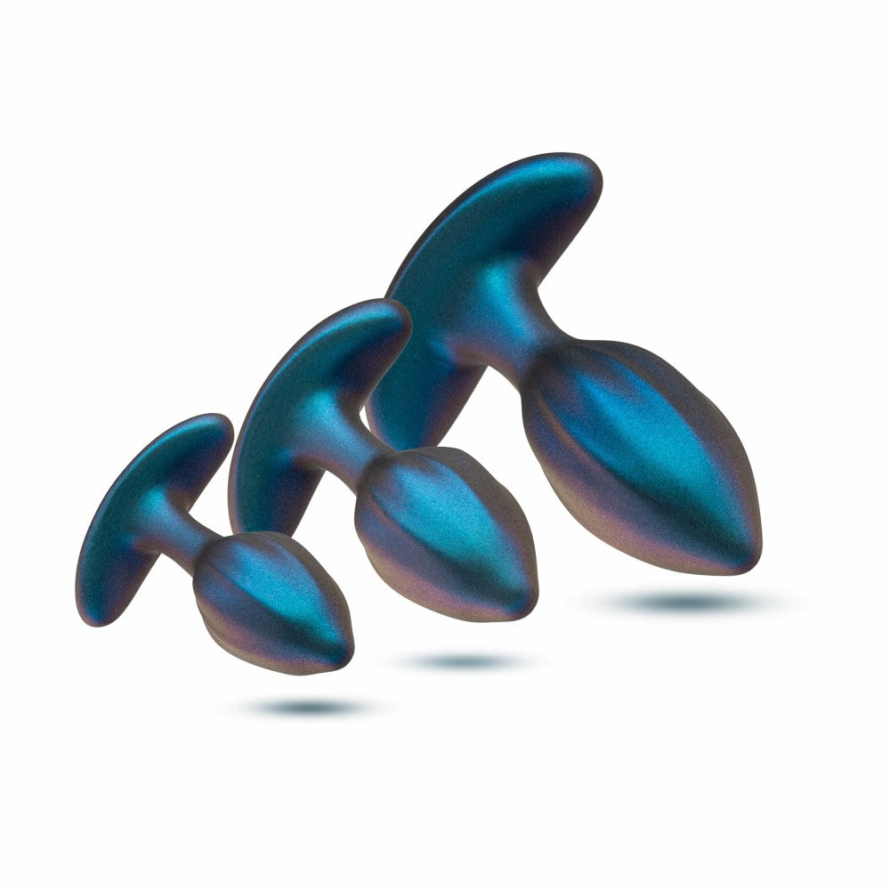 Anal Adventures Matrix By Blush® | Cosmos Plug Vibrating Anal Training Kit With Wireless Remote - Stayput™ Technology & AnchorTech™ Base - Lunar Blue、mySite、bottomscart