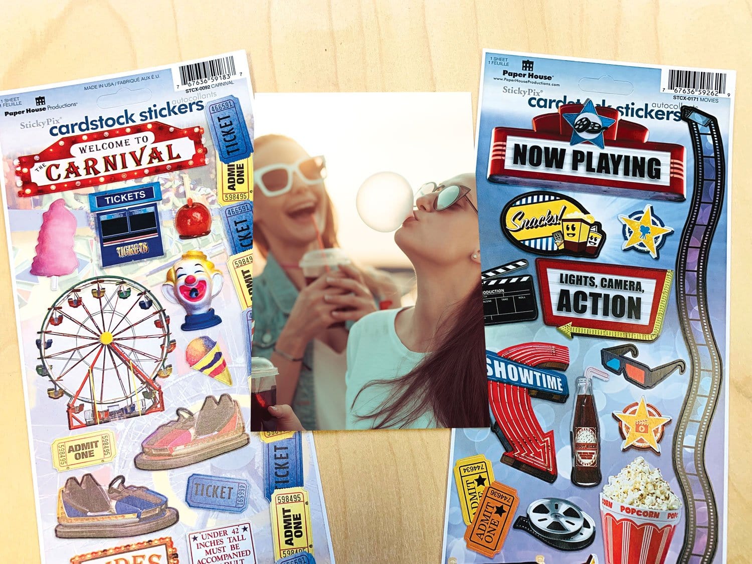  Scrapbook Stickers - Movie and Carnival Value Pack、mySite、ghnorth