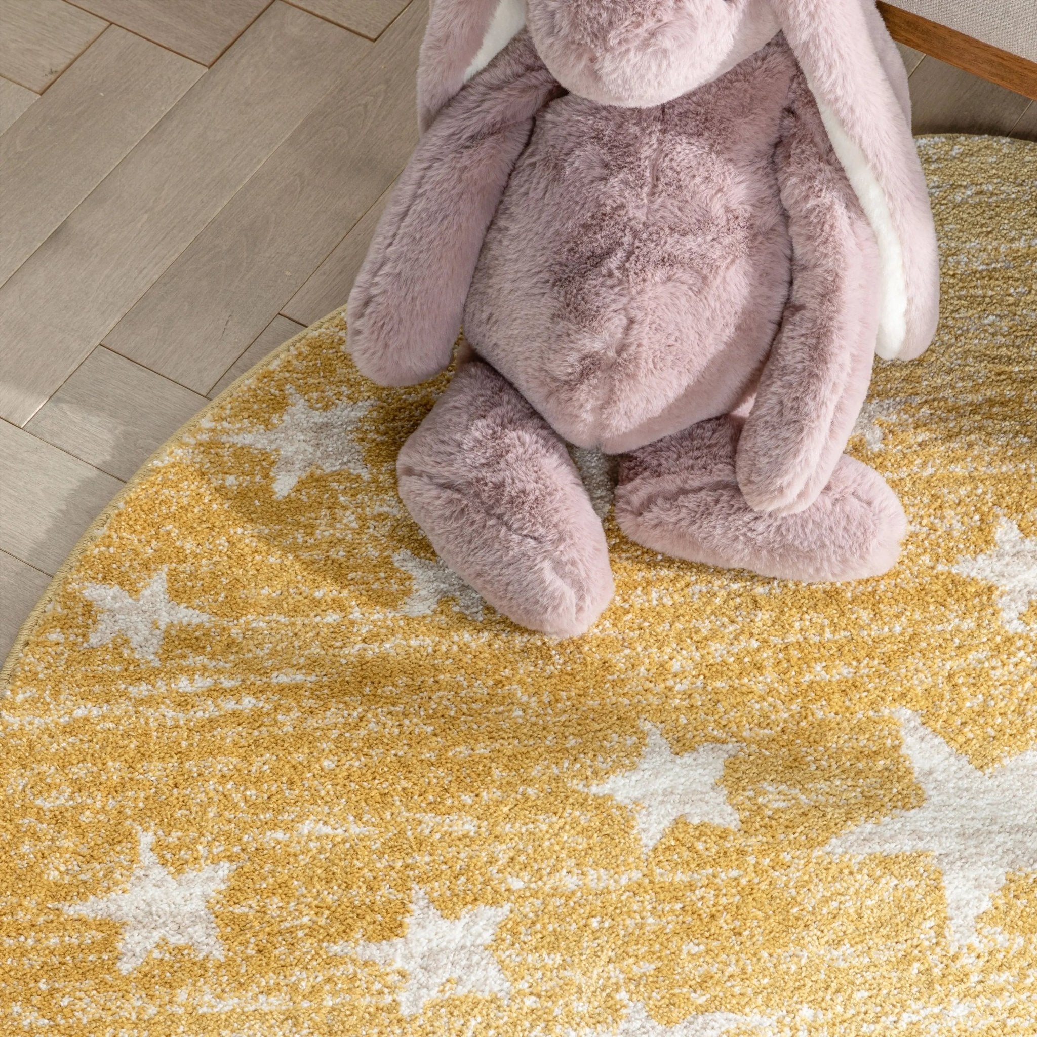 Stars Modern Geometric Yellow Kids Rug、mySite、gigharbornorthrealestate