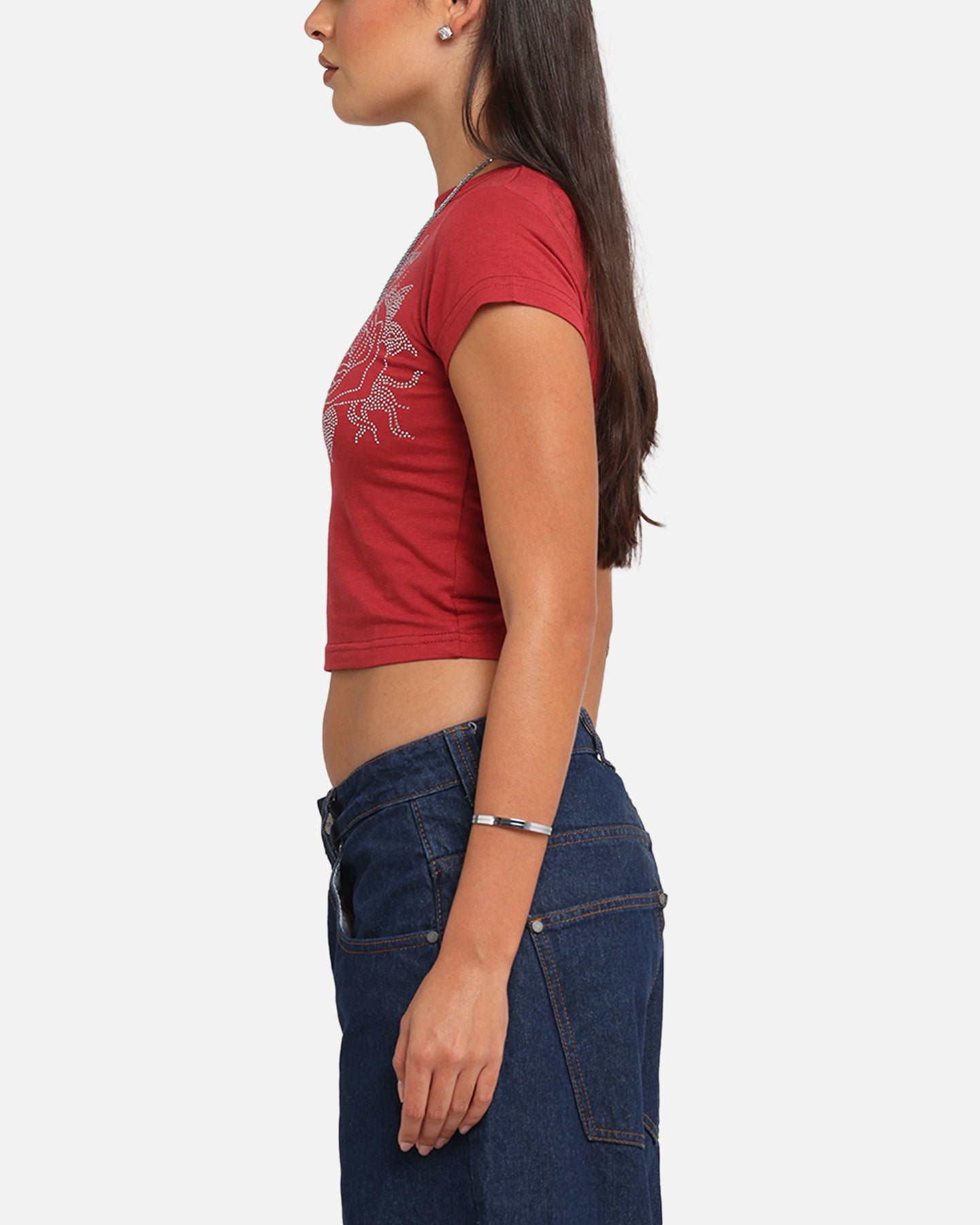 Ed Hardy Women's Rose Baby T-Shirt Red、mySite、zt4zffjzw