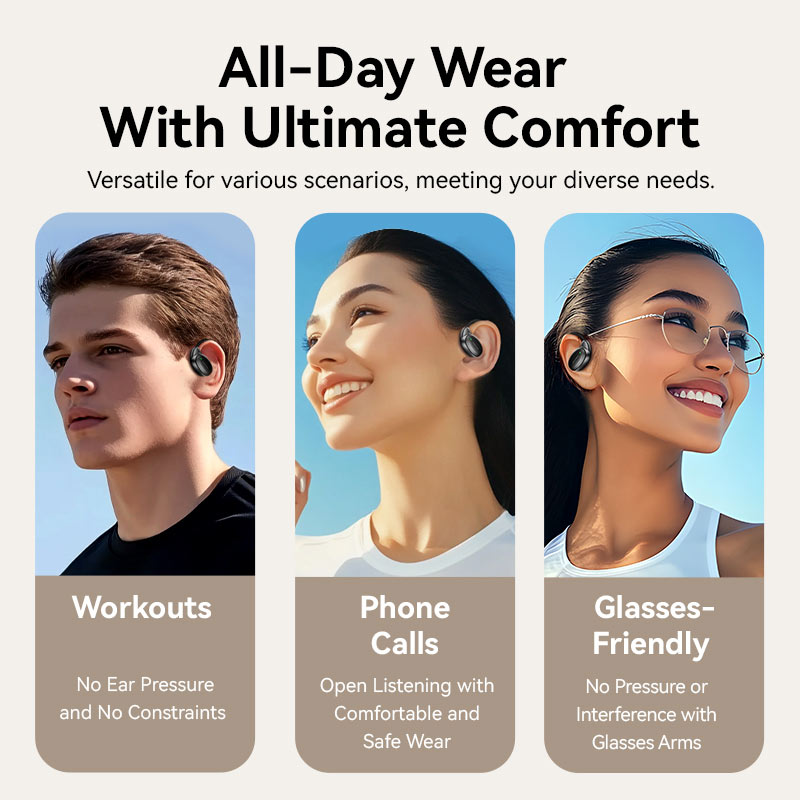 Vention Wireless Bluetooth Open Ear Headphones OpenBeat O15 Black、mySite、fannypackpong