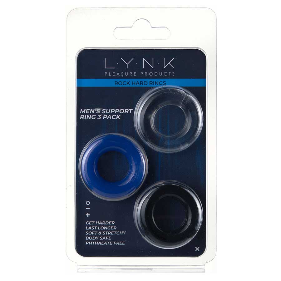 Multi Color Stretchy Stamina Boosting Cock Rings 3 Pack by Lynk Pleasure、mySite、bottomscart