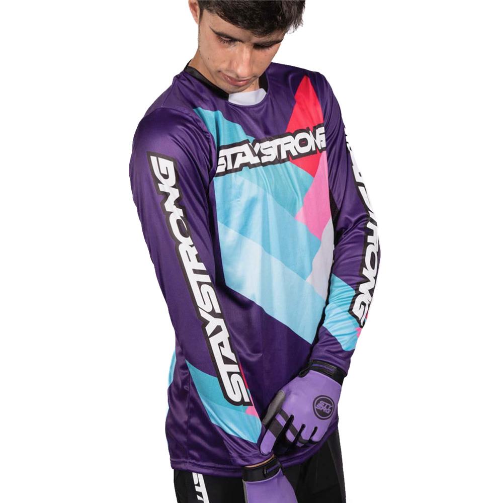  Stay Strong Chevron Race Jersey - Purple、mySite、merchandisen