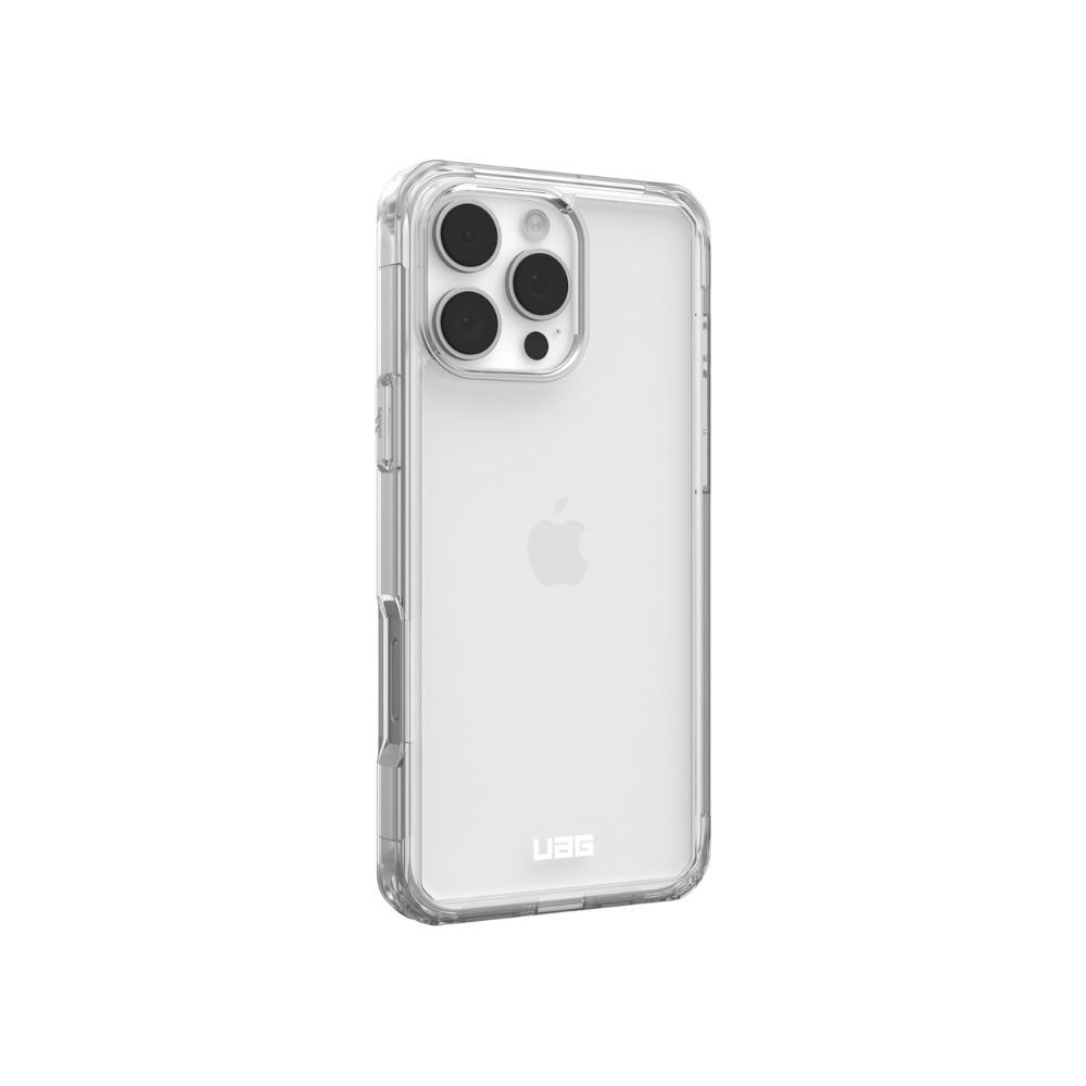 URBAN ARMOR GEAR Plyo Case for iPhone 16 Pro Max, Drop-Resistant, Wireless Charging (Clear)、mySite、camillekostekn
