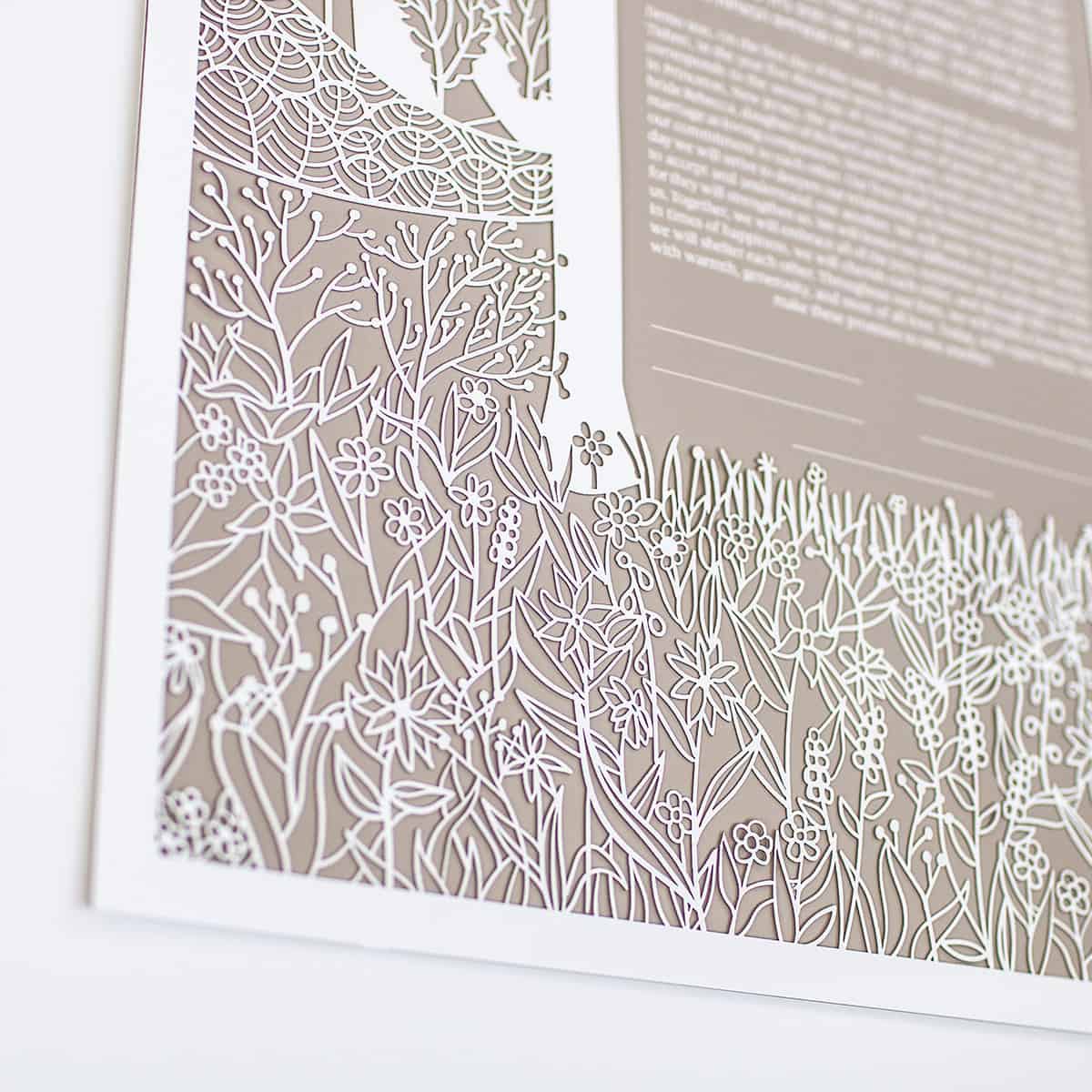  We Are Home Paper Cut Ketubah by Adriana Saipe、mySite、elrpsem3k