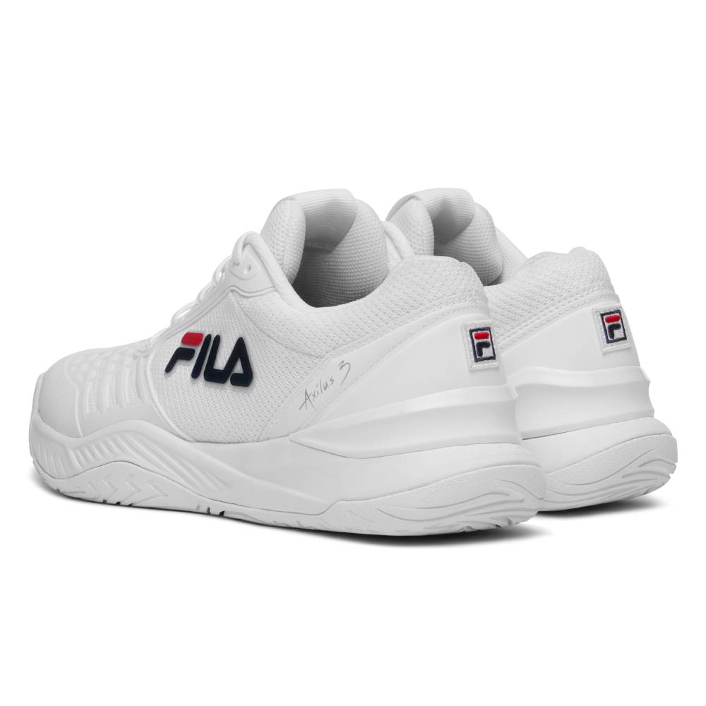 Fila Axilus 3 Men's Tennis Shoe (White/Navy)