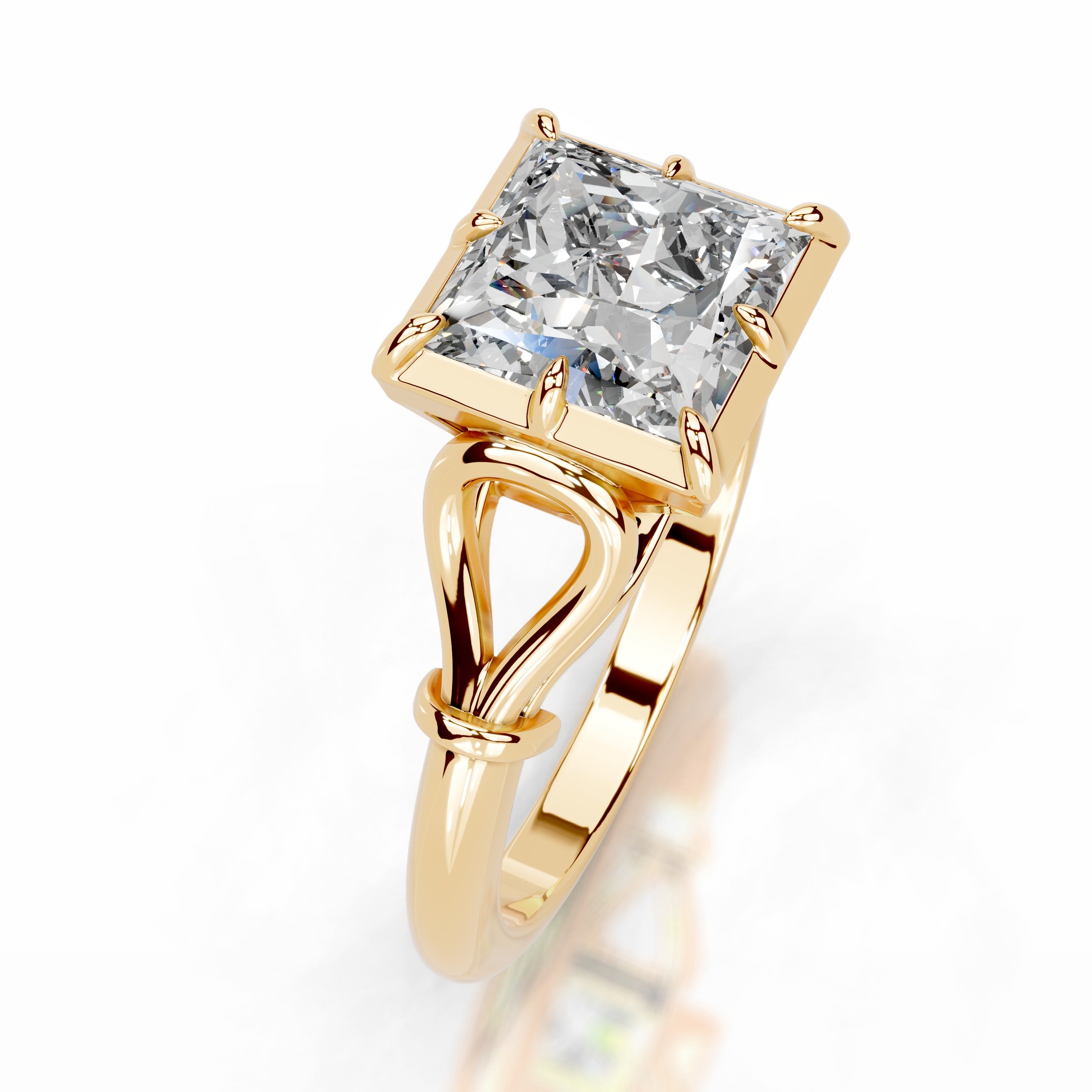 Estrella Lab Grown Diamond Ring - 18K Yellow Gold、mySite、hinf8tx79