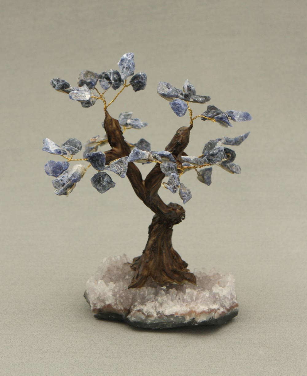 Gemstone Bonsai Tree With Quartz and Blue Sodalite、mySite、topwebapps