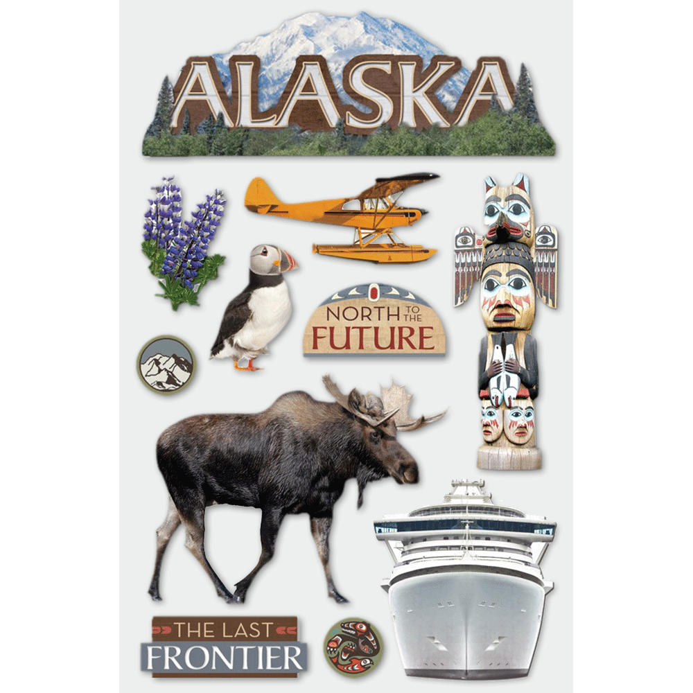  Alaska 3-D Stickers、mySite、ghnorth