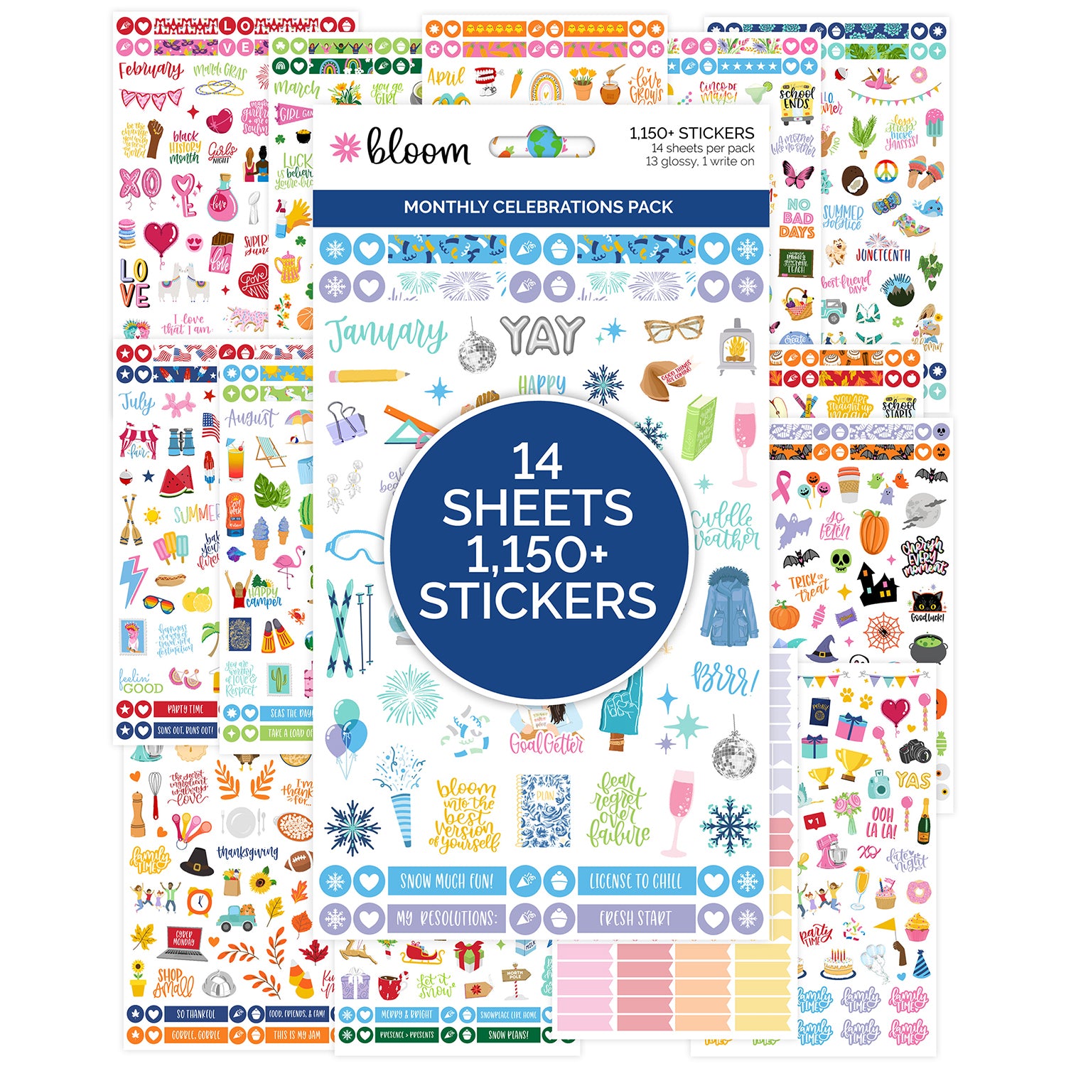  Monthly Celebrations Planner Stickers Pack、mySite、ghnorth