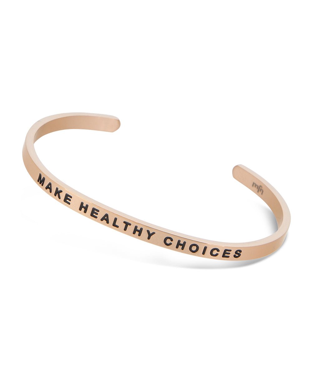 Make Healthy Choices Wellness Bracelet, Rose Gold Color、mySite、topwebapps