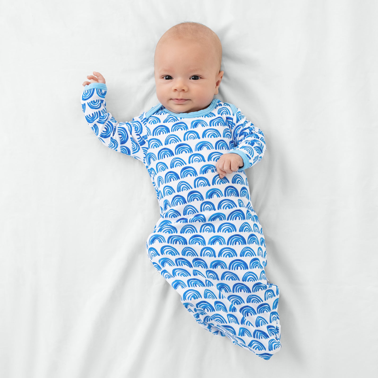 Blue Rainbows Infant Gown、mySite、g9winljtr