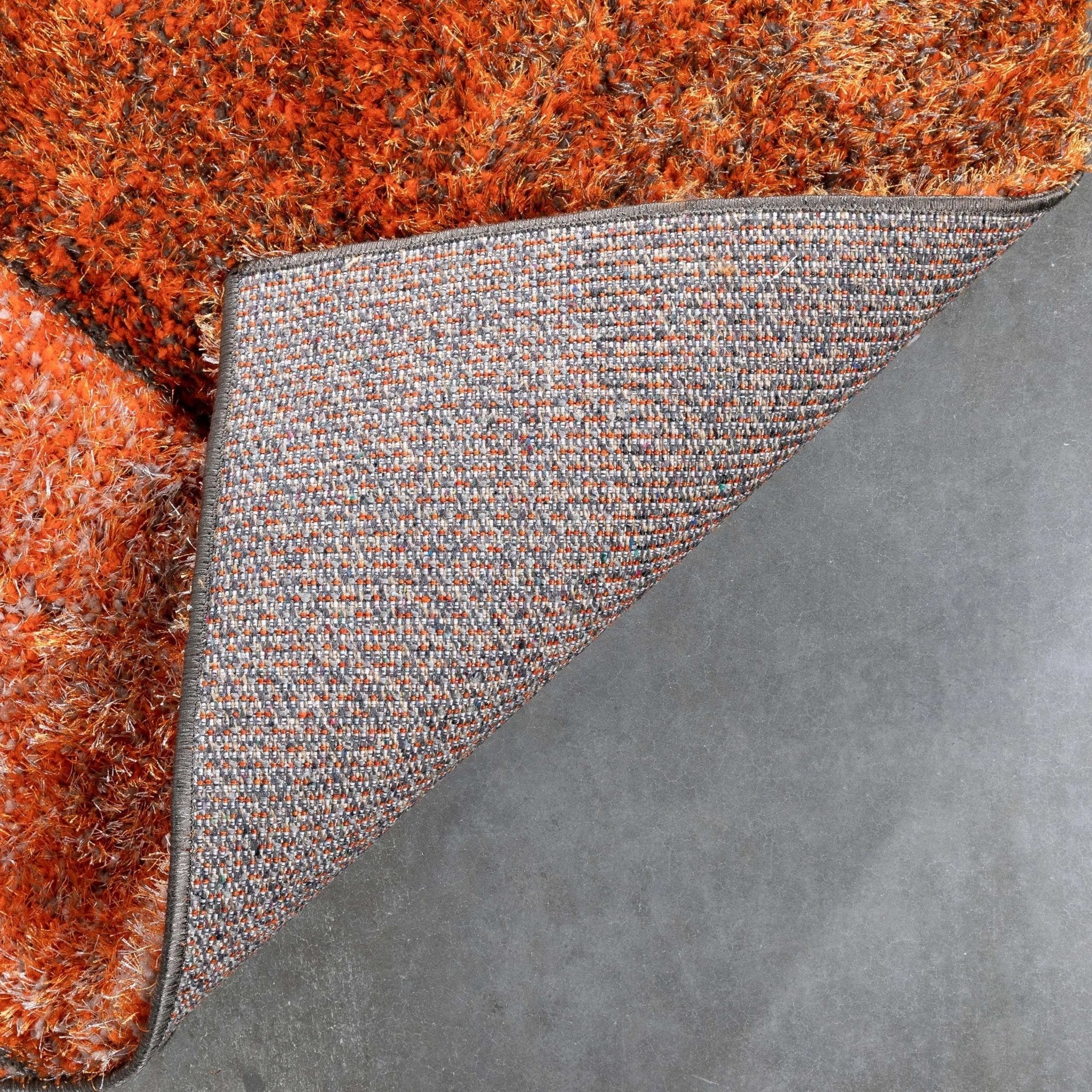 Luz Modern Geometric Grey Orange 3D Textured Thick & Soft Shag Rug、mySite、gigharbornorthrealestate