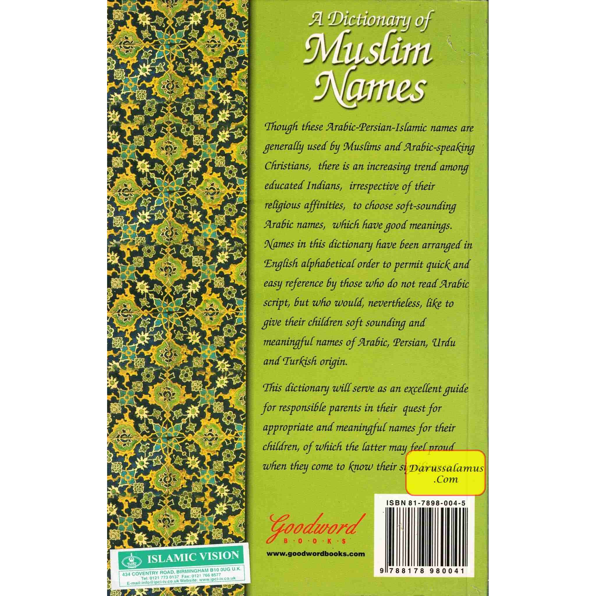 A Dictionary of Muslim Names By S. A. Rahman、mySite、topwebapps