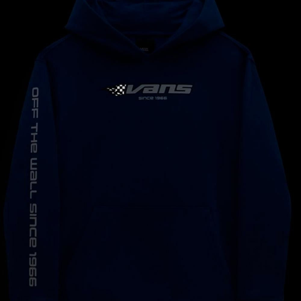  Vans Boys Reflective Checkerboard Flame Pullover Hoodie - True Blue、mySite、merchandisen