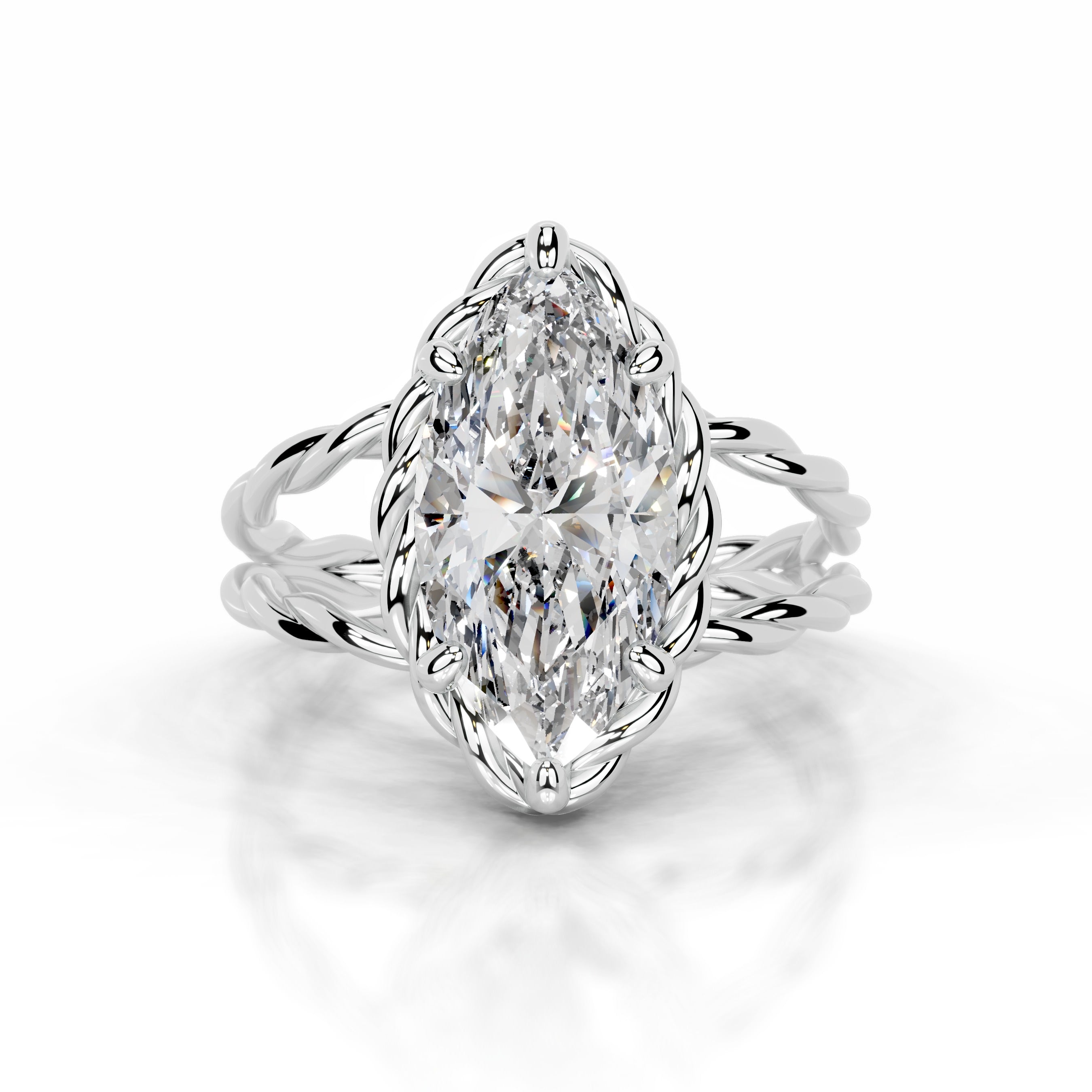Yul Diamond Engagement Ring - 18K White Gold、mySite、hinf8tx79